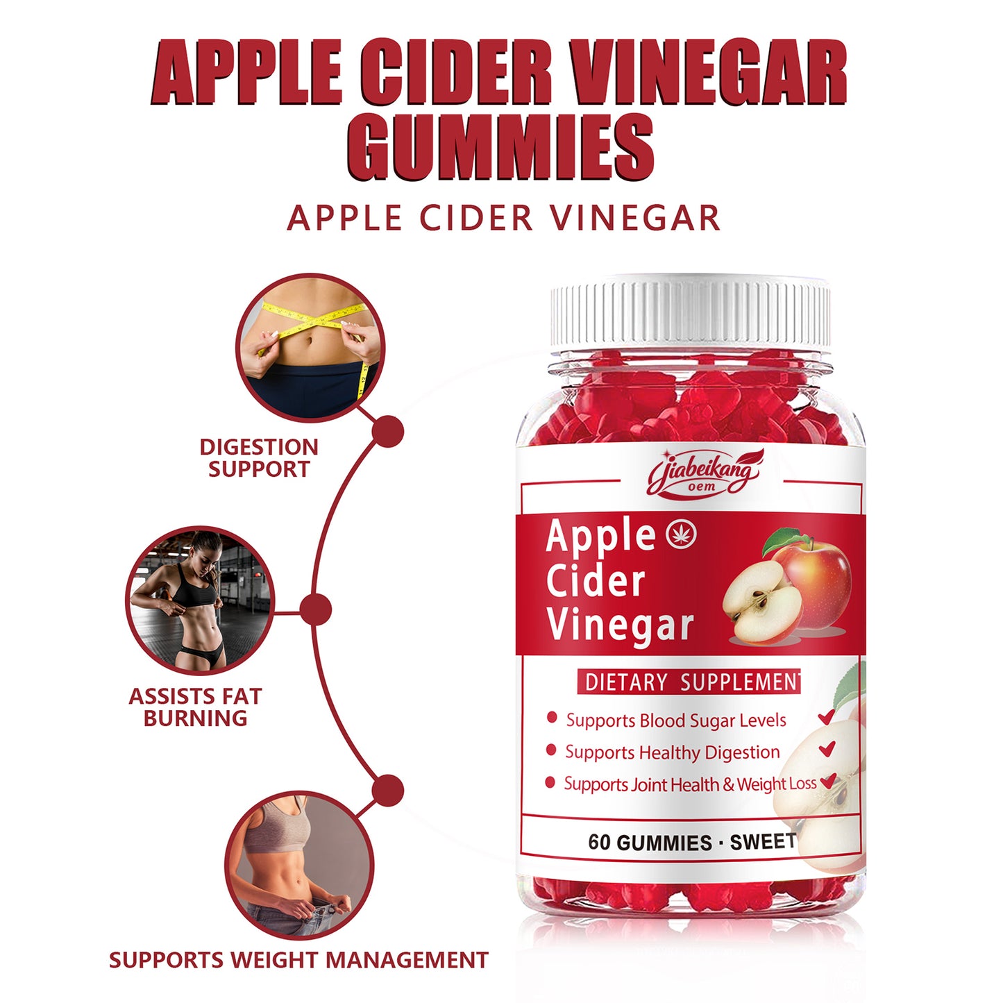 OEM ODM custom wholesale apple cider vinegar organic apple cider vinegar gummies