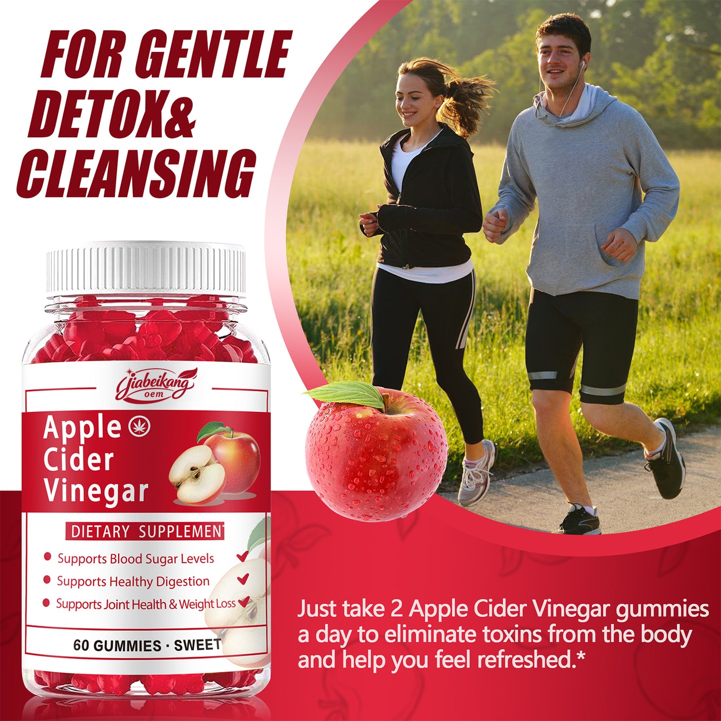 OEM ODM custom wholesale apple cider vinegar organic apple cider vinegar gummies