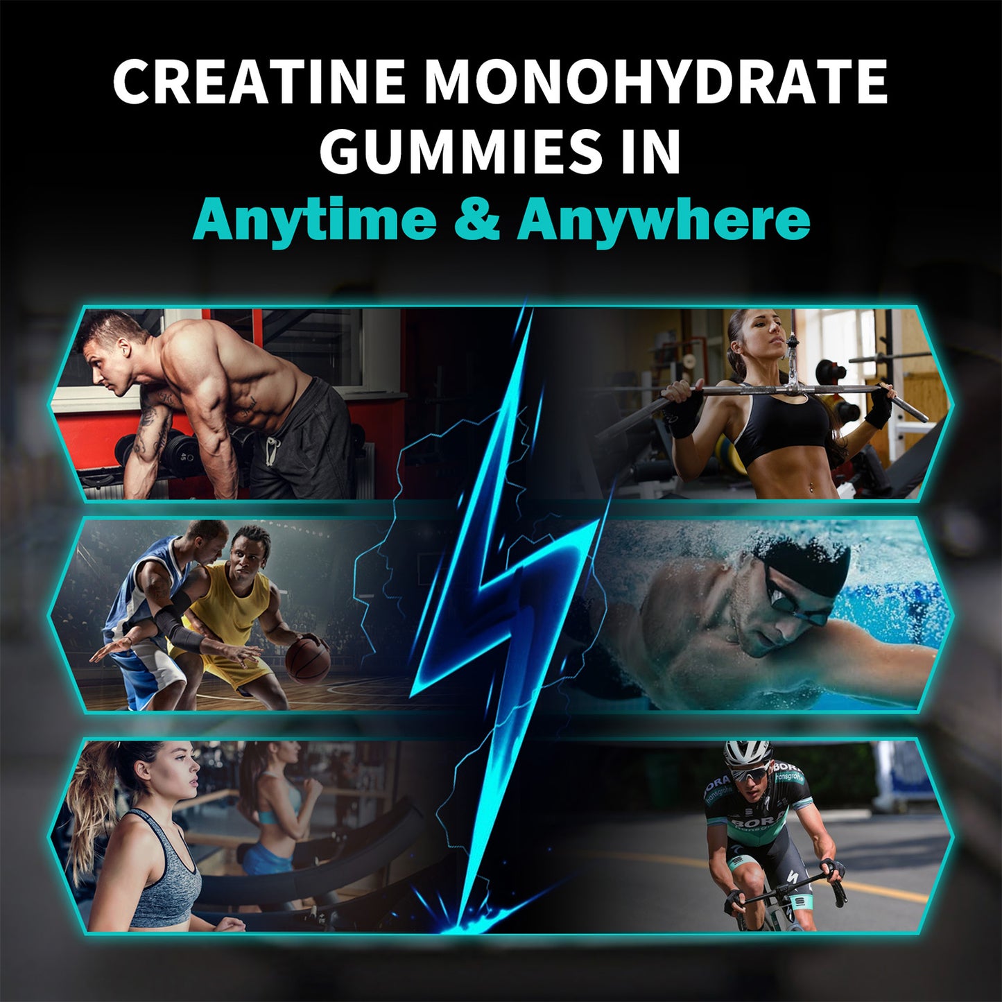 Creatine monohydrate pre workout supplement energy booster wholesale creatine soft candy gummies