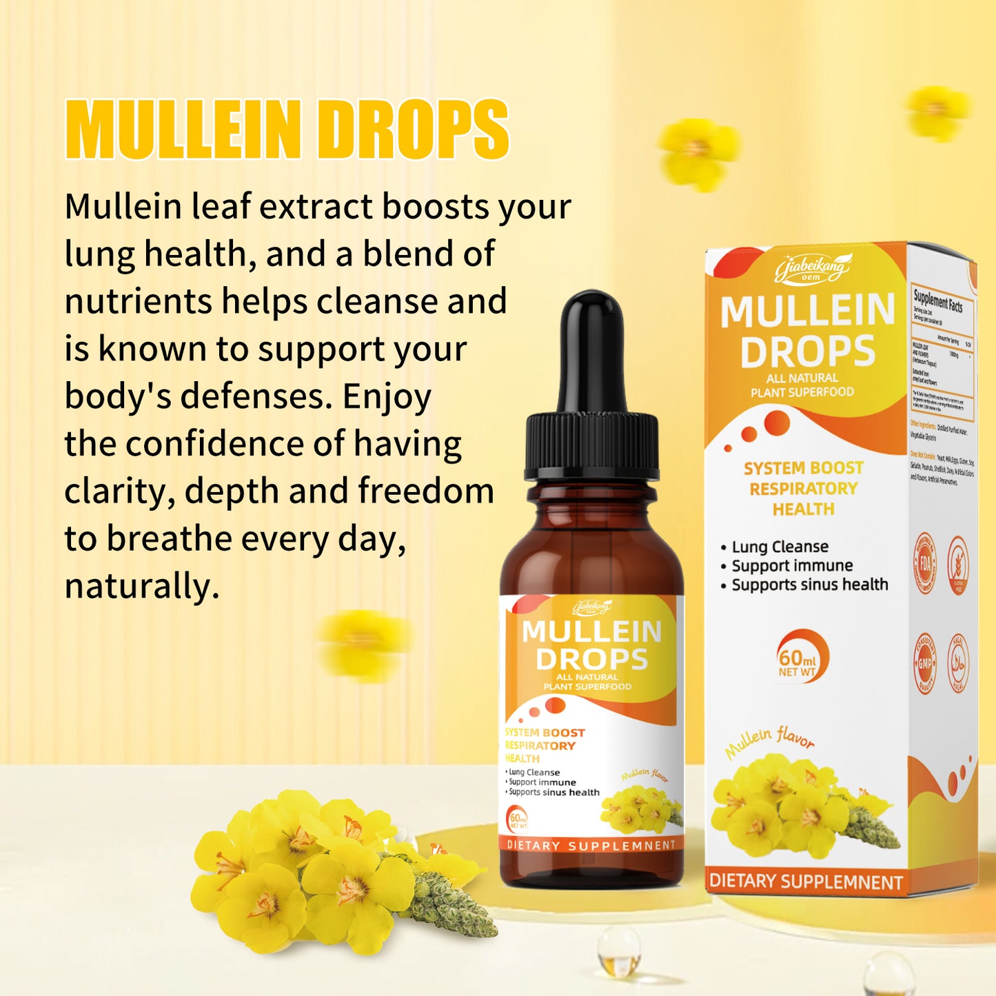 mullein leaf extract herbal supplement for lung detox clean wholesale mullein liposomal liquid drops