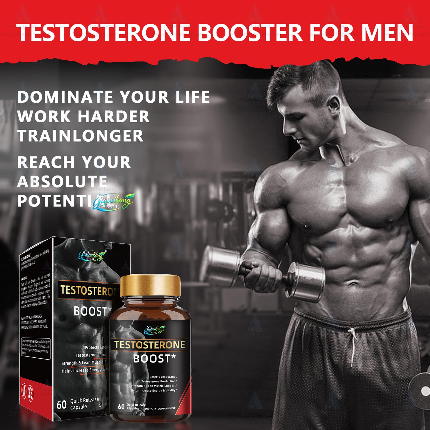 Testosterone booster hot pick male enhancement product power muscle support healthcare supplement tablets capsules