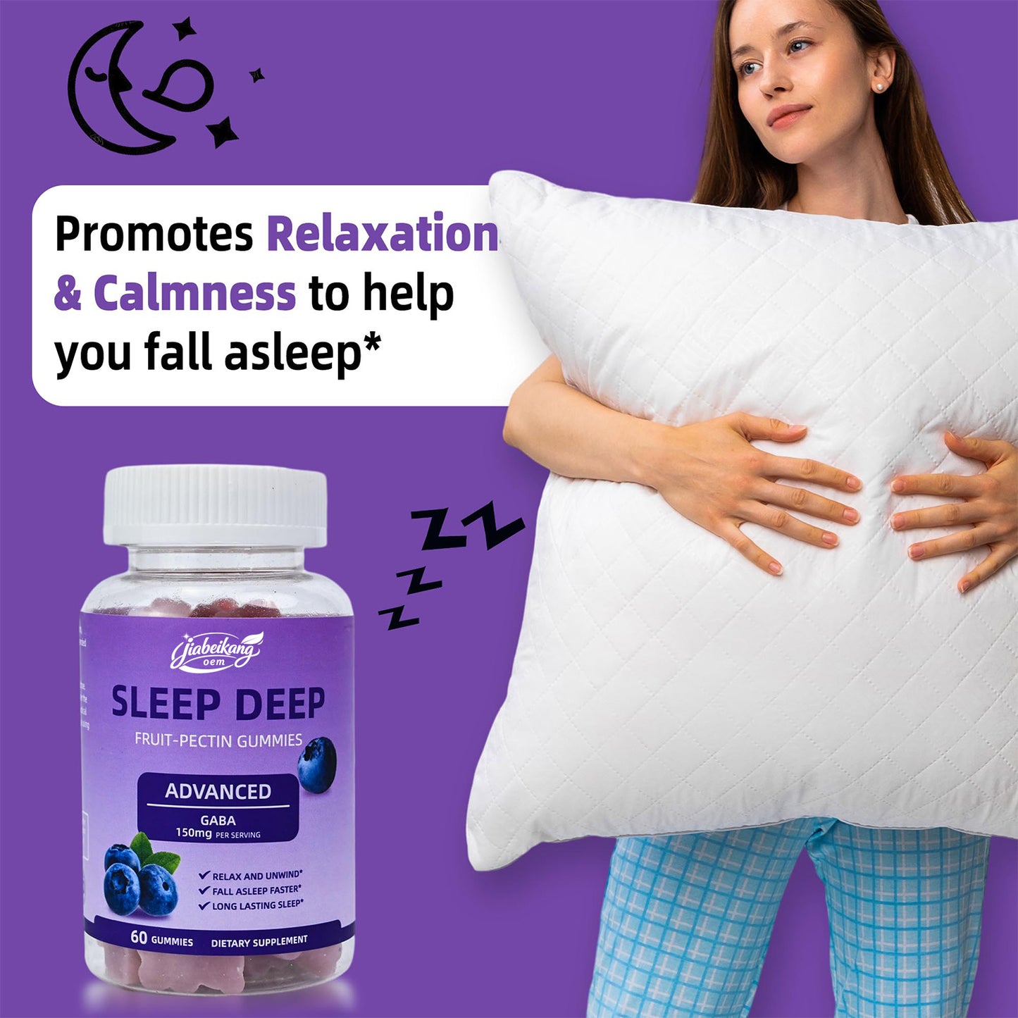 Sleep Well Supplement Relax For Men Women Gummy Calm Mood Energy Bears Melatonin Gummies