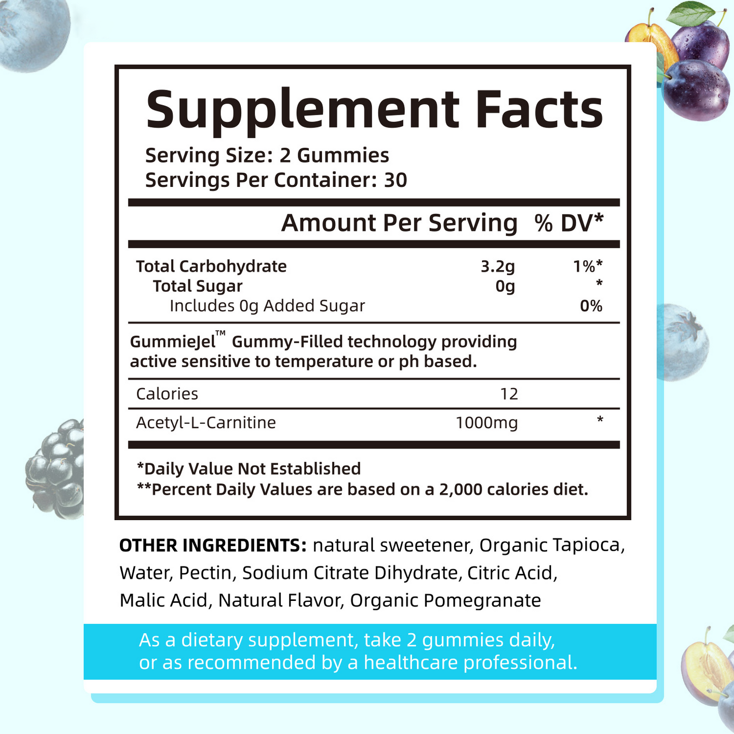 Biyode acetyl L-carnitine supplement wholesale for brain gummies