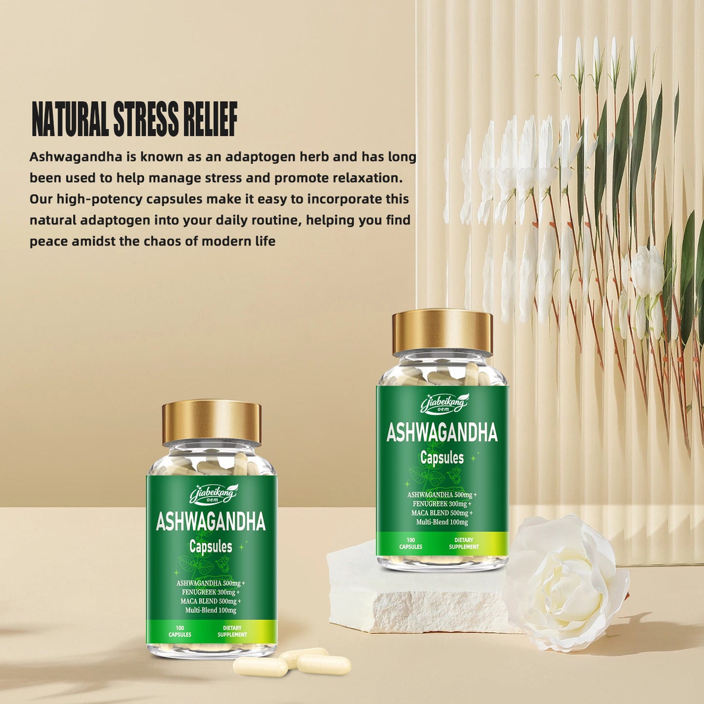 effective formula ready stock wholesale herbal maca ashwagandha extract deep sleep dietary supplement ashwagandha capsule