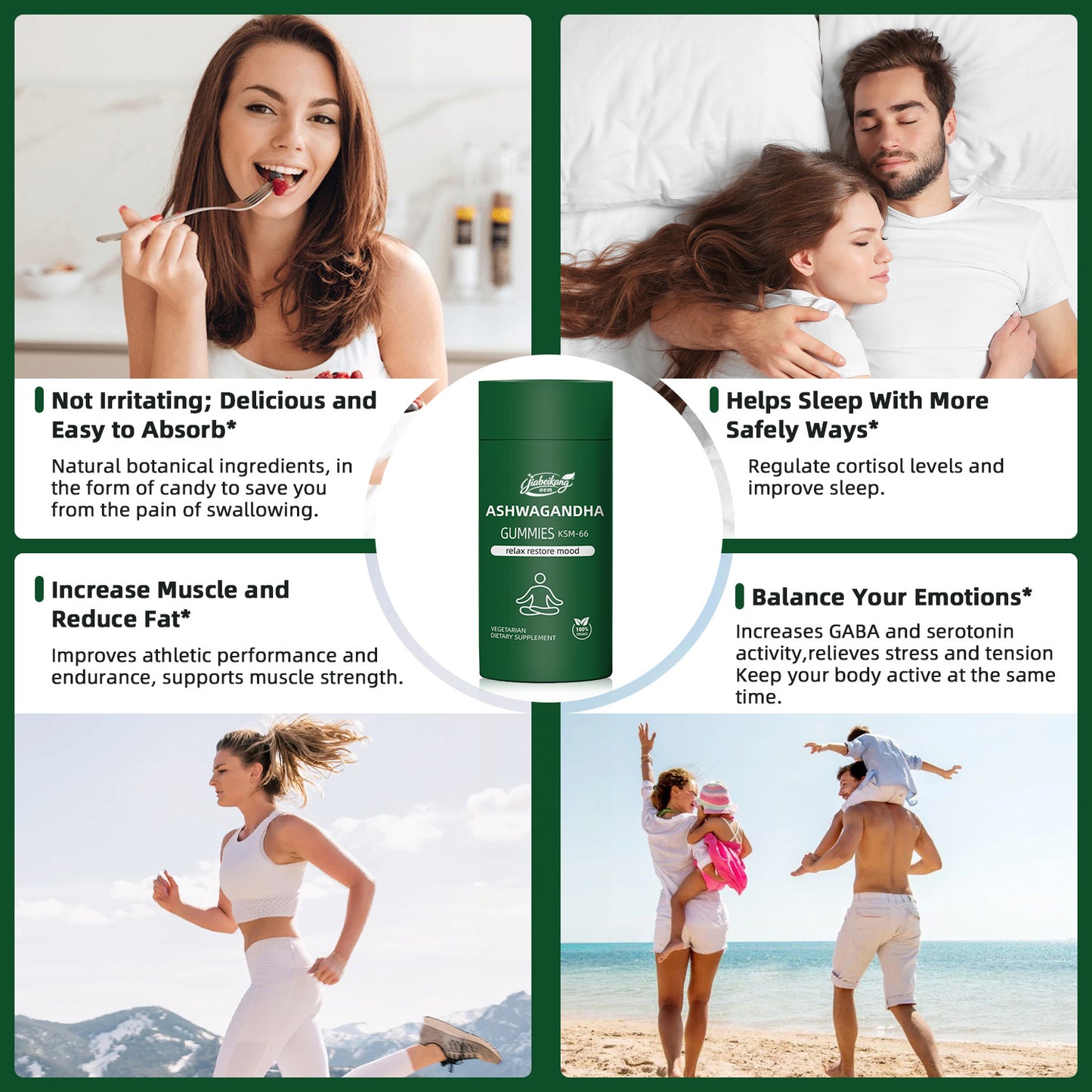 new design wholesale ksm-66 ashwagandha fast shipping improve sleep mood support gummies