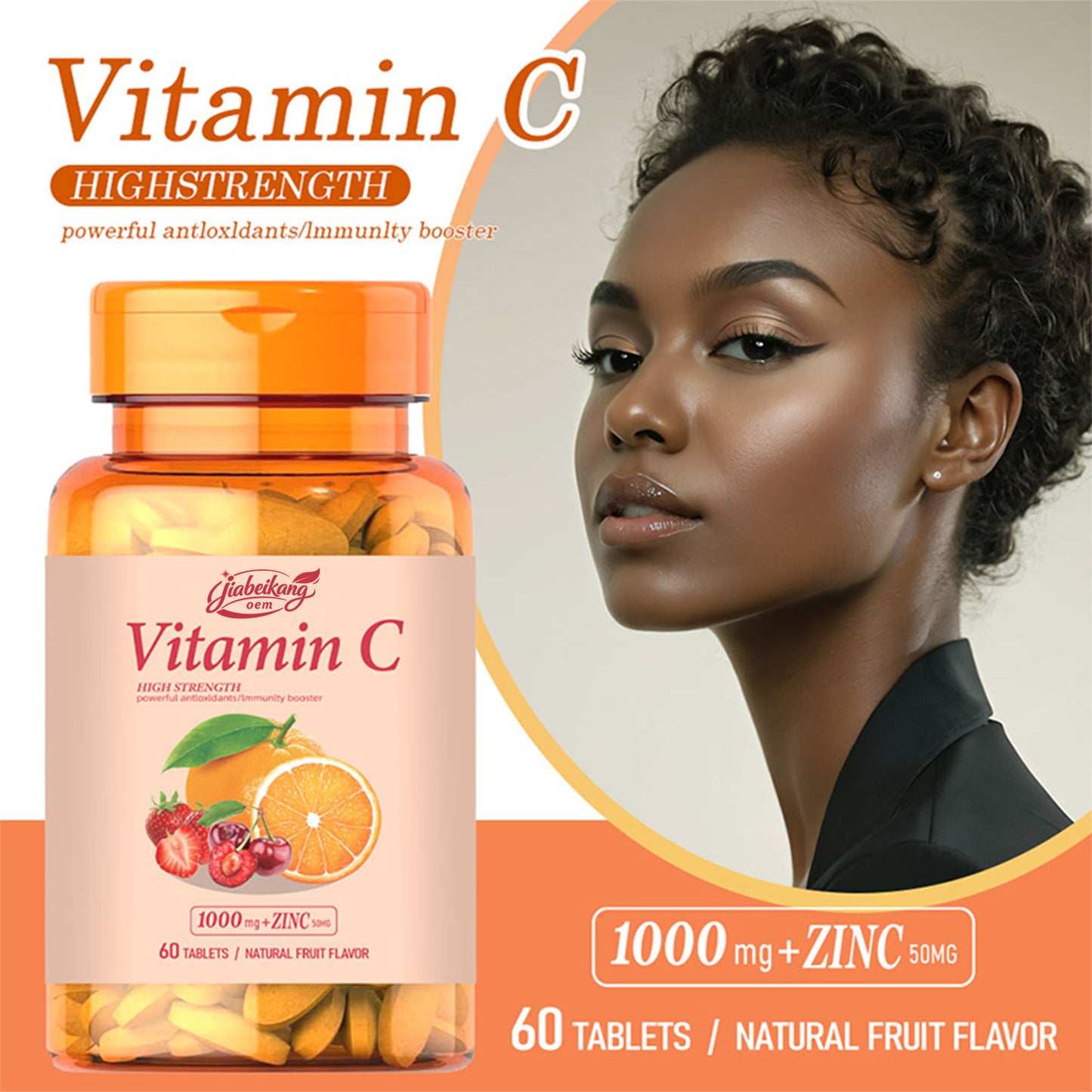 Jiabeikang Factory OEM ODM Custom Vitamins Tables Wholesale Skin Health Seasonal Dietary Supplements Vitamin C Pills Capsules