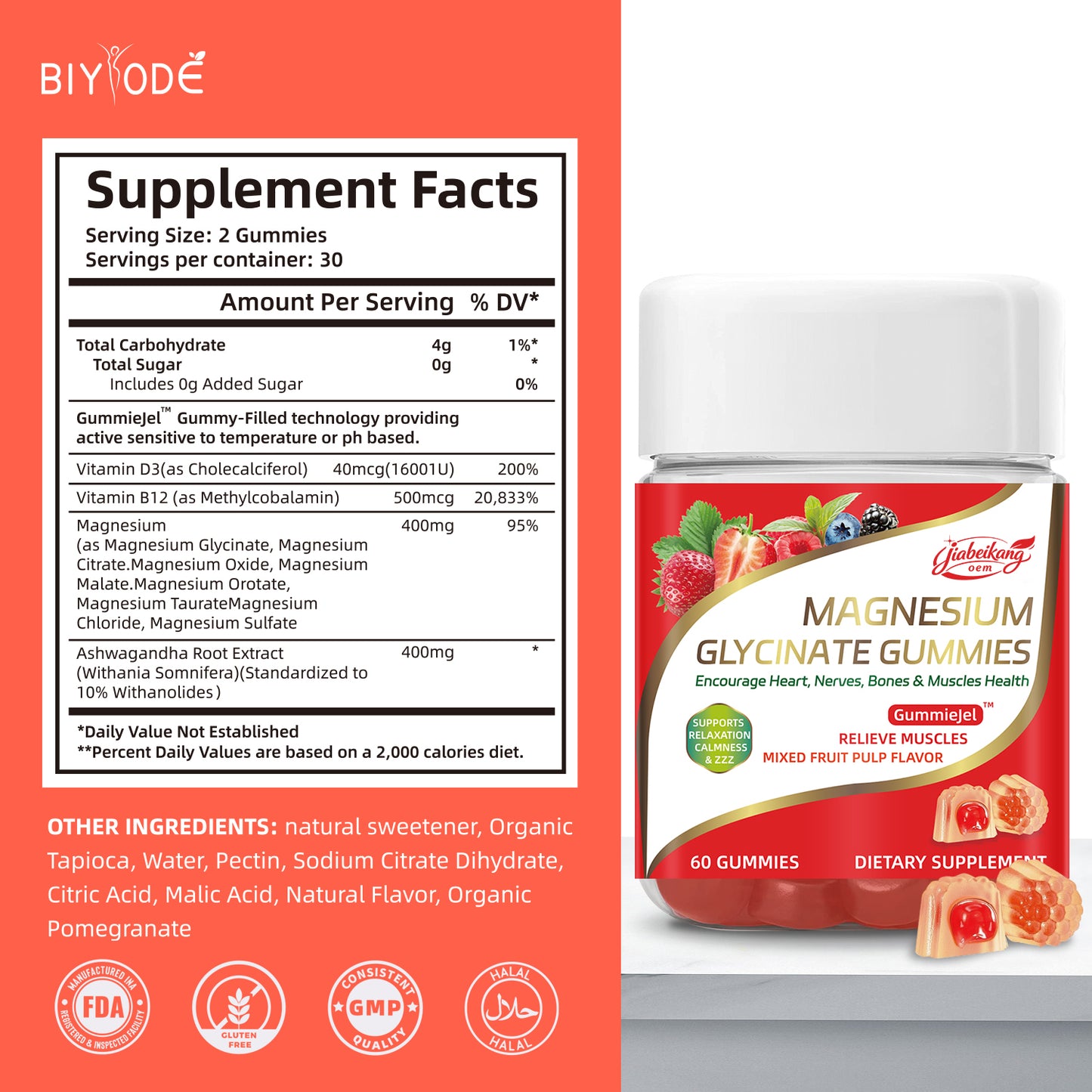 Magnesium glycinate supplement wholesale stress relief sleep help gummies