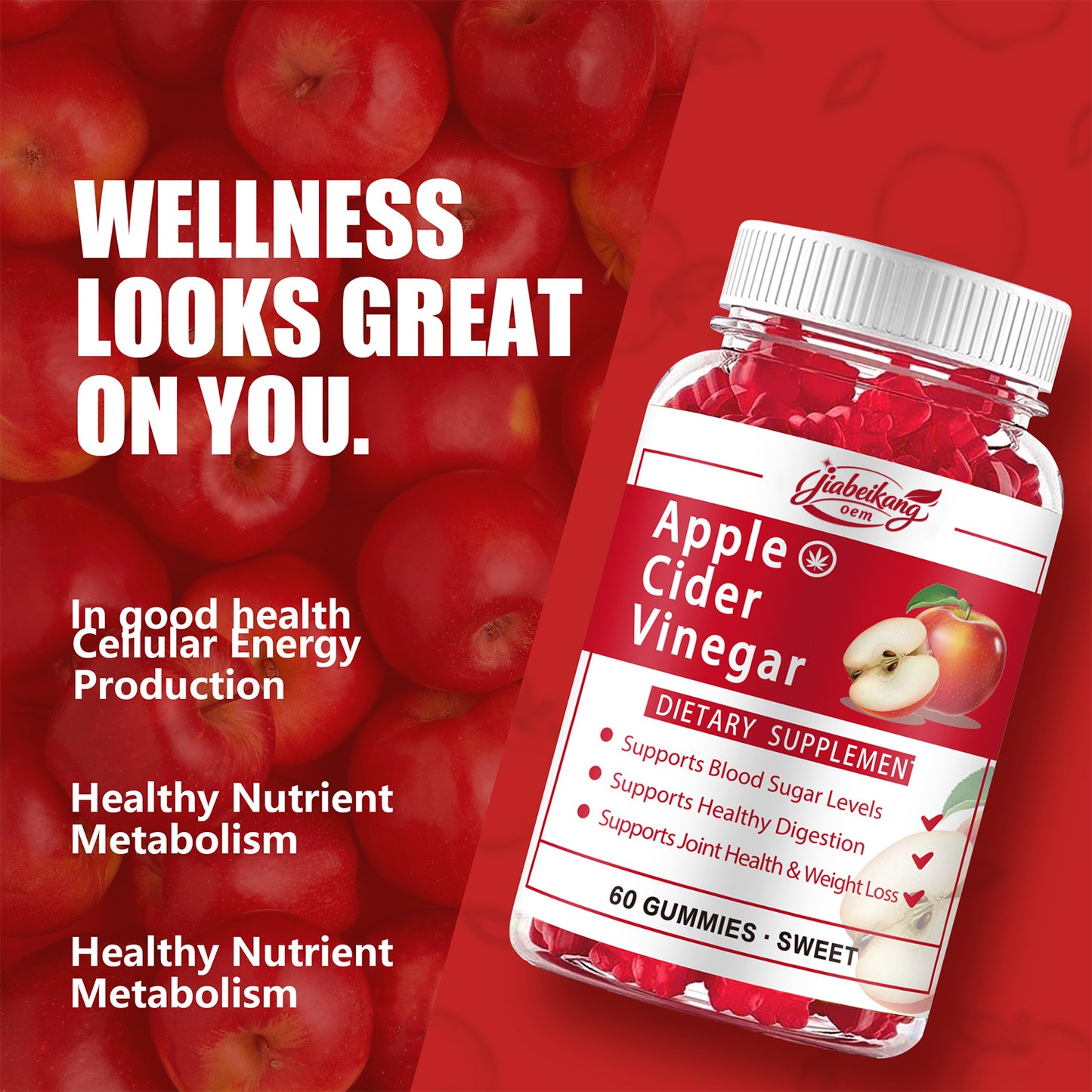 OEM ODM custom wholesale apple cider vinegar organic apple cider vinegar gummies