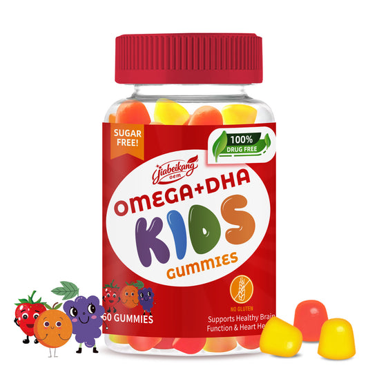 Jiabeikang Factory Kids Supplements Omega 3 6 9 Vitamin C D Brain Function Heart Eyes Health Children Grow Taller DHA Gummies
