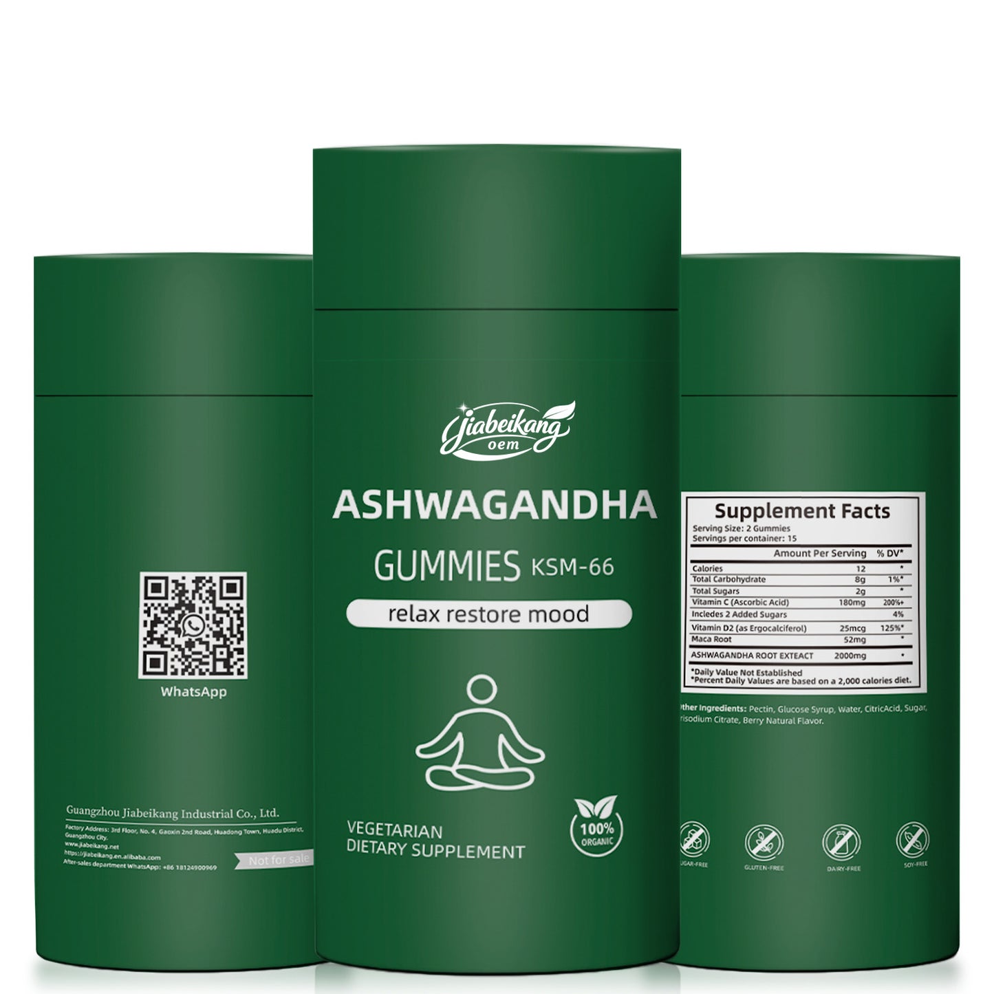 new design wholesale ksm-66 ashwagandha fast shipping improve sleep mood support gummies