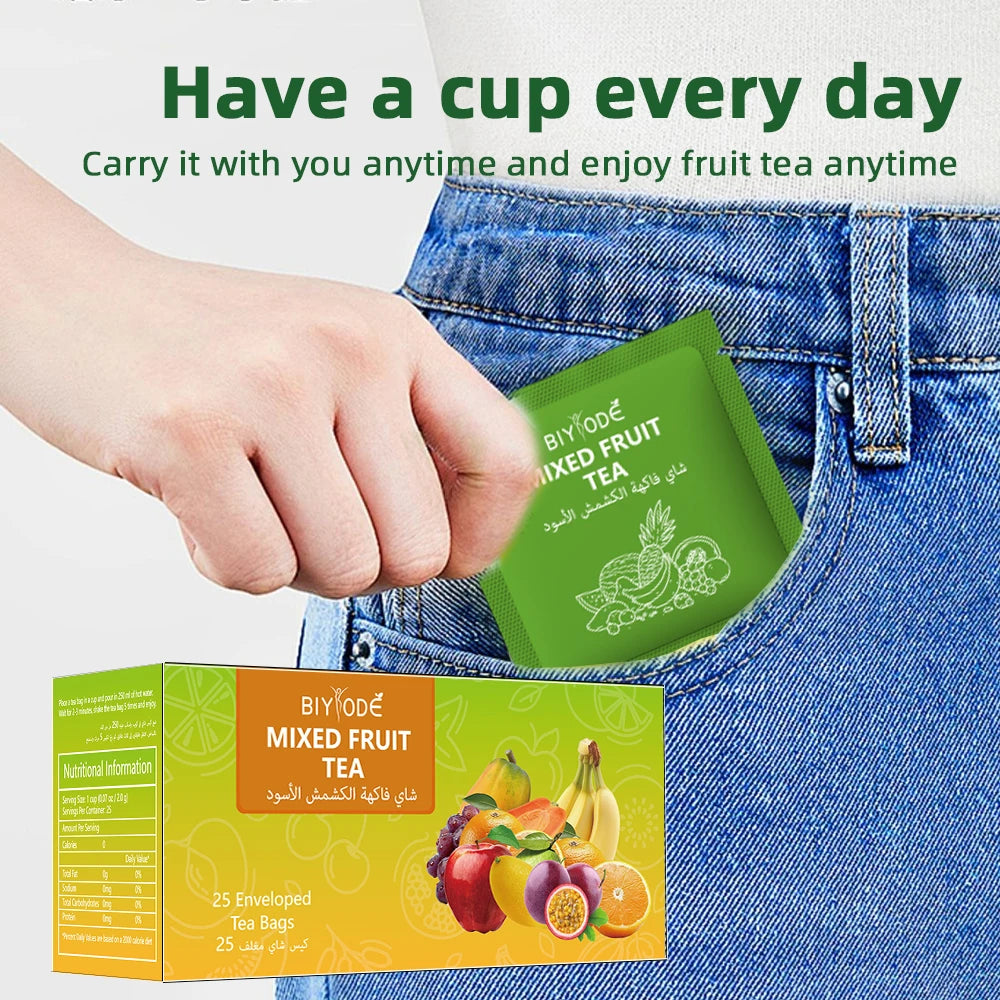 OEM ODM Custom Mixed Fruit Tea Bag Herbal Supplement Private Label Promote Metabolism Digestive Fiber Nutrient Support ISO HACCP GMP Certified
