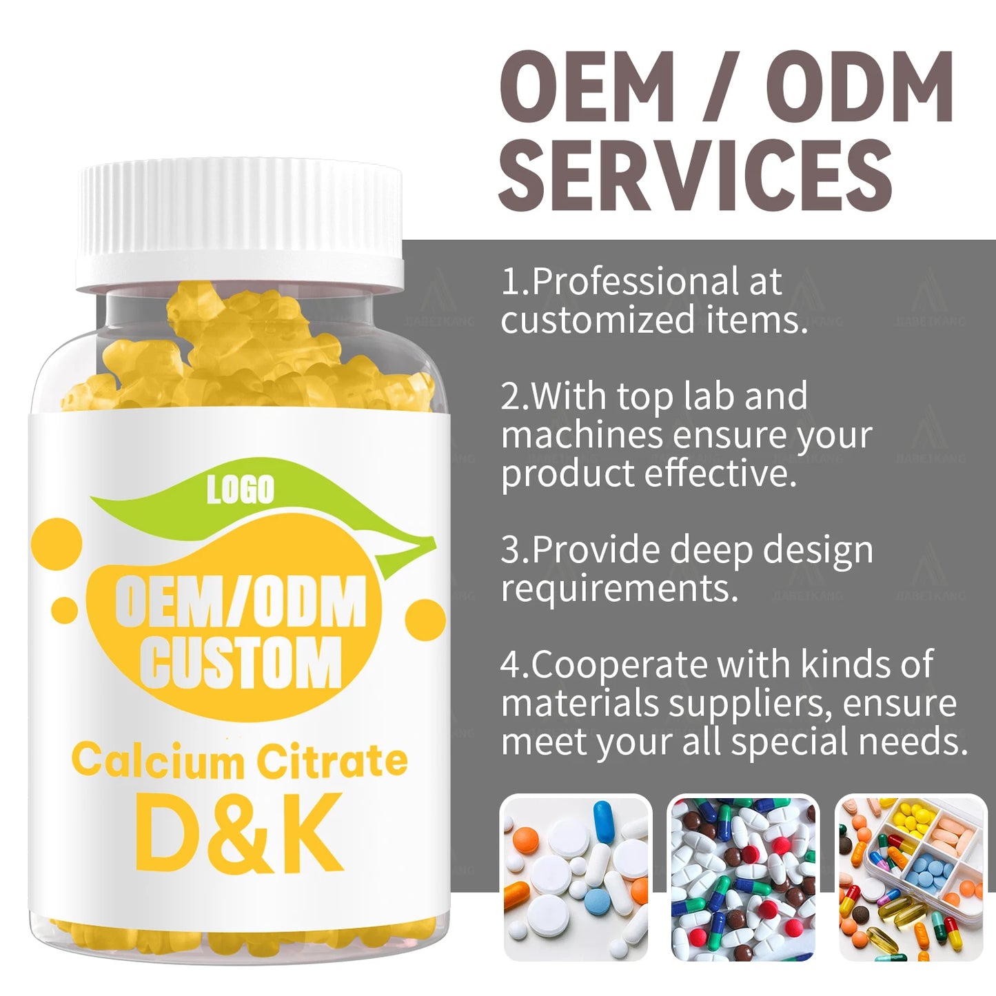 Calcium Citrate D3 K2 Supplement OEM Private Label Triple Bone Support Formula Custom Manufacturing