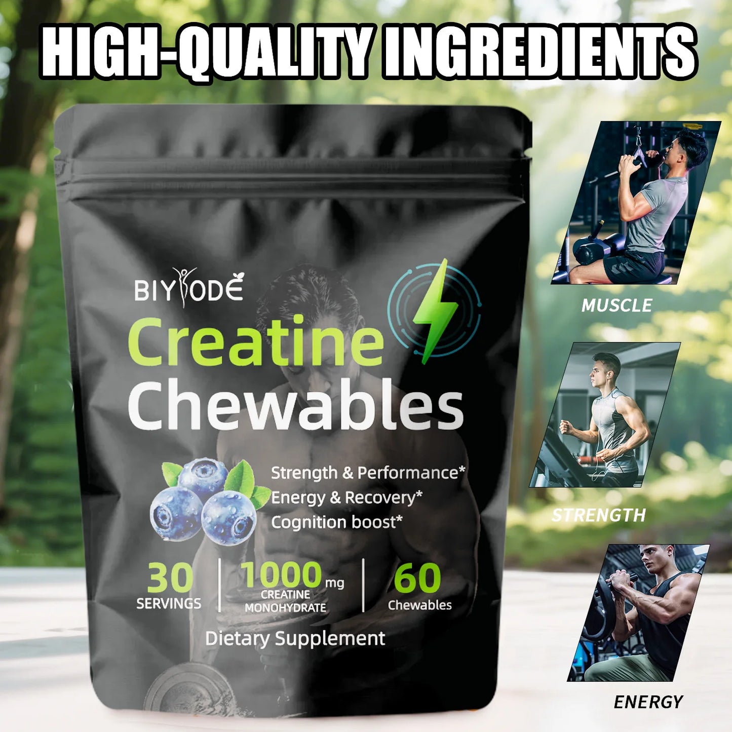 ODM Creatine Gummies Supplement, Strength Performance & Energy Support, OEM Factory Supply
