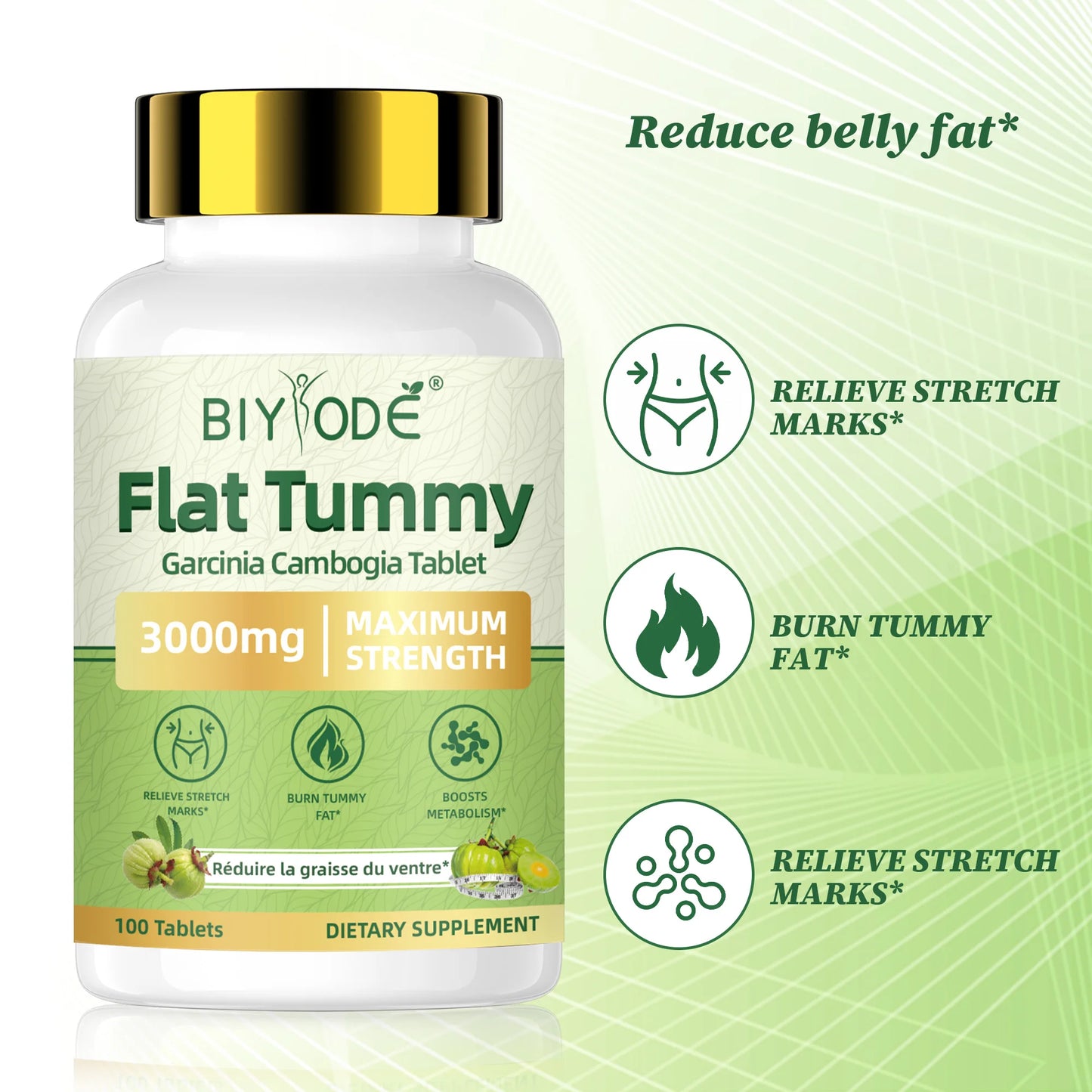 Garcinia Cambogia Dietary Supplement Tablets 3000mg Natural Herbal Extract 100 Tablets OEM Supplier