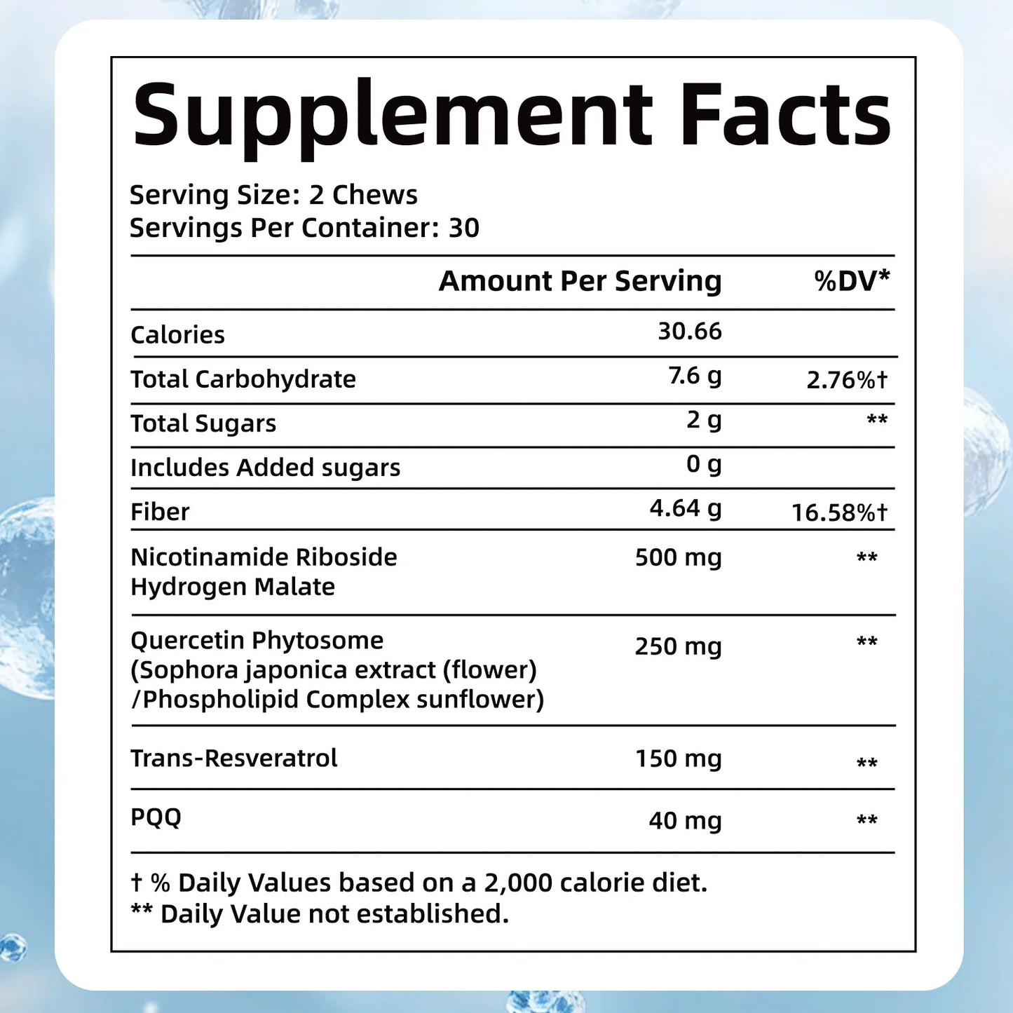 Custom NAD+ Chews 500mg Private Label Chewable Supplement for Energy & Skin Support