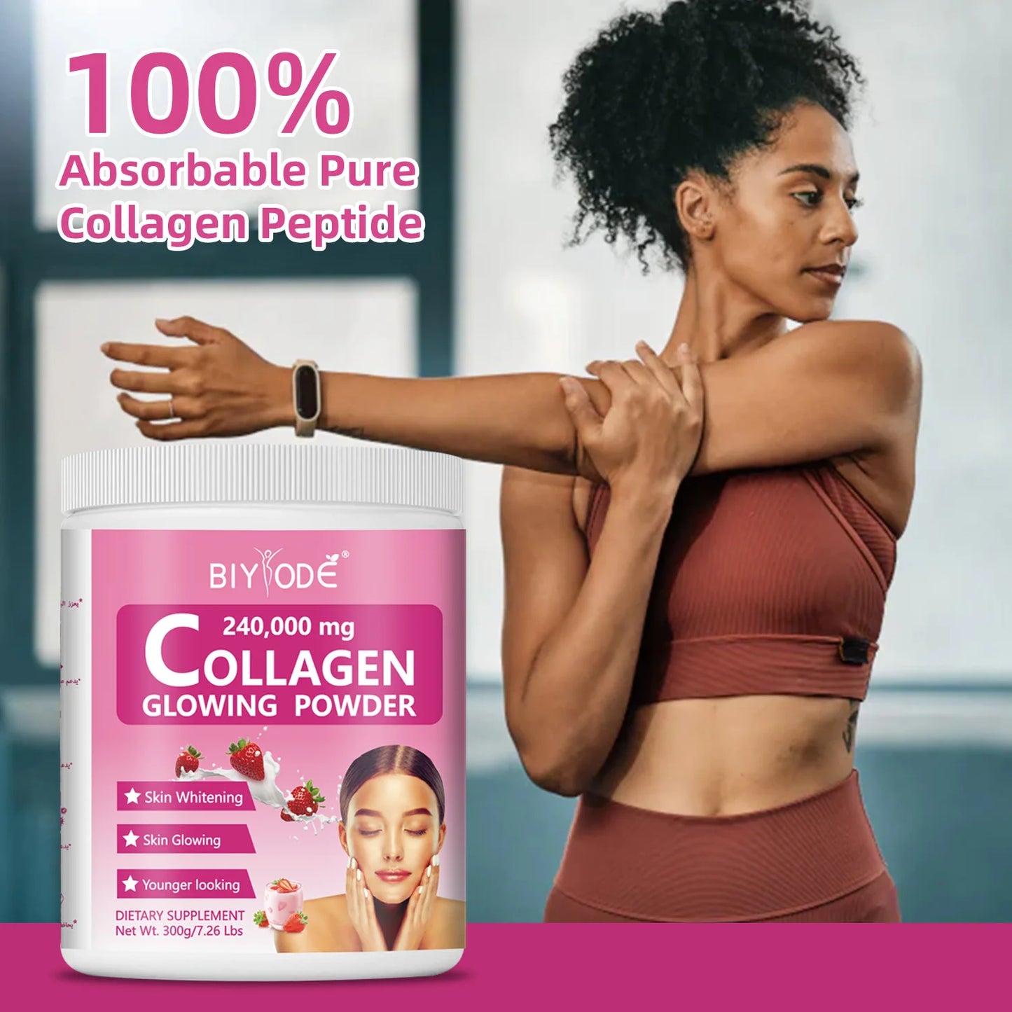 OEM ODM Private Label Collagen Glowing Powder Herbal Supplement Factory Wholesale Hydrolyzed Collagen Powder Custom Label Ready Stock With GMP HALAL NSF COA