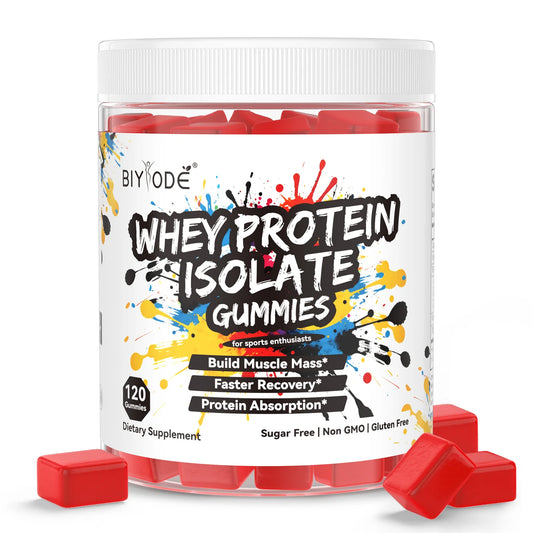 Custom Protein Gummies Sugar Free Whey Isolate BCAA Supplement for Workout Recovery and Muscle Support