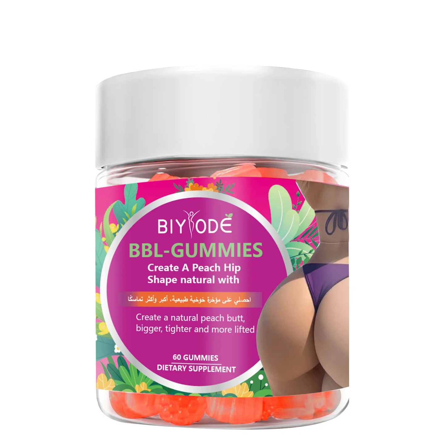 OEM ODM Custom Private Label BBL-Gummies Herbal Supplement Factory Direct Supply Bulk Production Booty Enhancement Gummies Body Shaping Support Wholesale