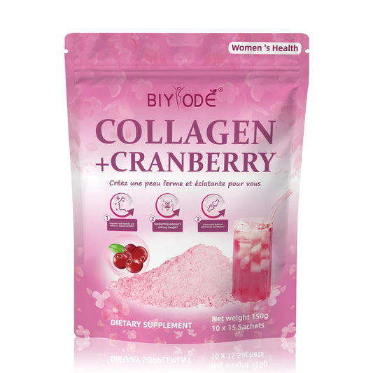 Custom Formula Collagen + Cranberry Powder for Women Beauty & Joint Support Sachet Drink Supplement OEM ODM Factory Supply