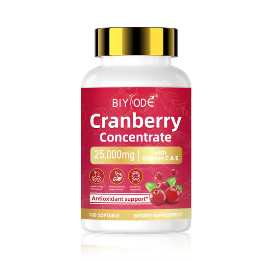 Cranberry Extract Softgels 25000mg Cranberry Concentrate Capsules Vitamins Nutritional Supplements Private Label