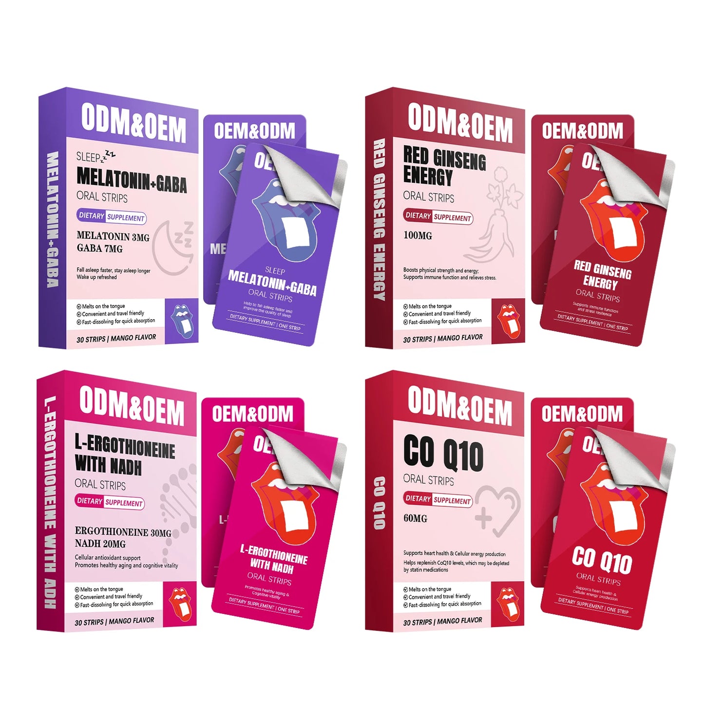 BIYODE Oral Melting Strips OEM ODM Fast Dissolving Sleep and Vitality Support Supplements