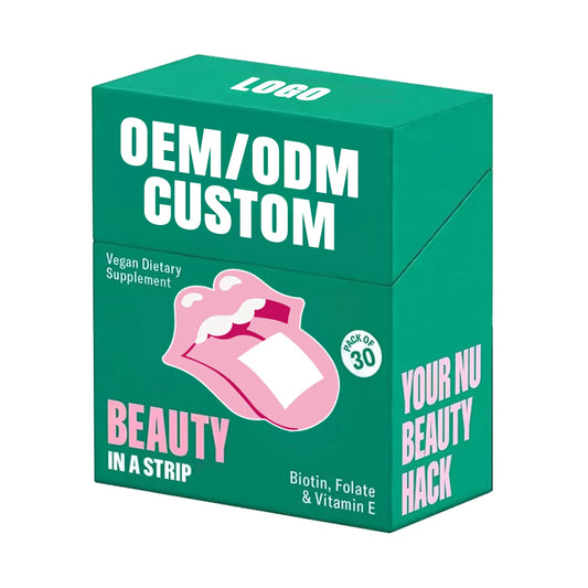 Beauty in a Strip High Potency Biotin Oral Strips with Folate and Vitamin E
