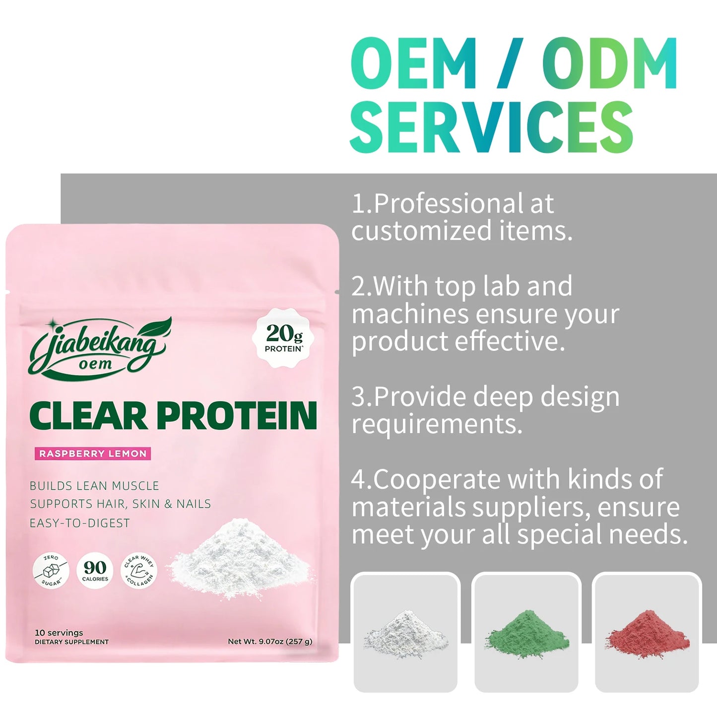 Custom Private Label Clear Whey Protein Powder Fruity Juice Style Drink Mix with Collagen Peptides for Women Wellness Support