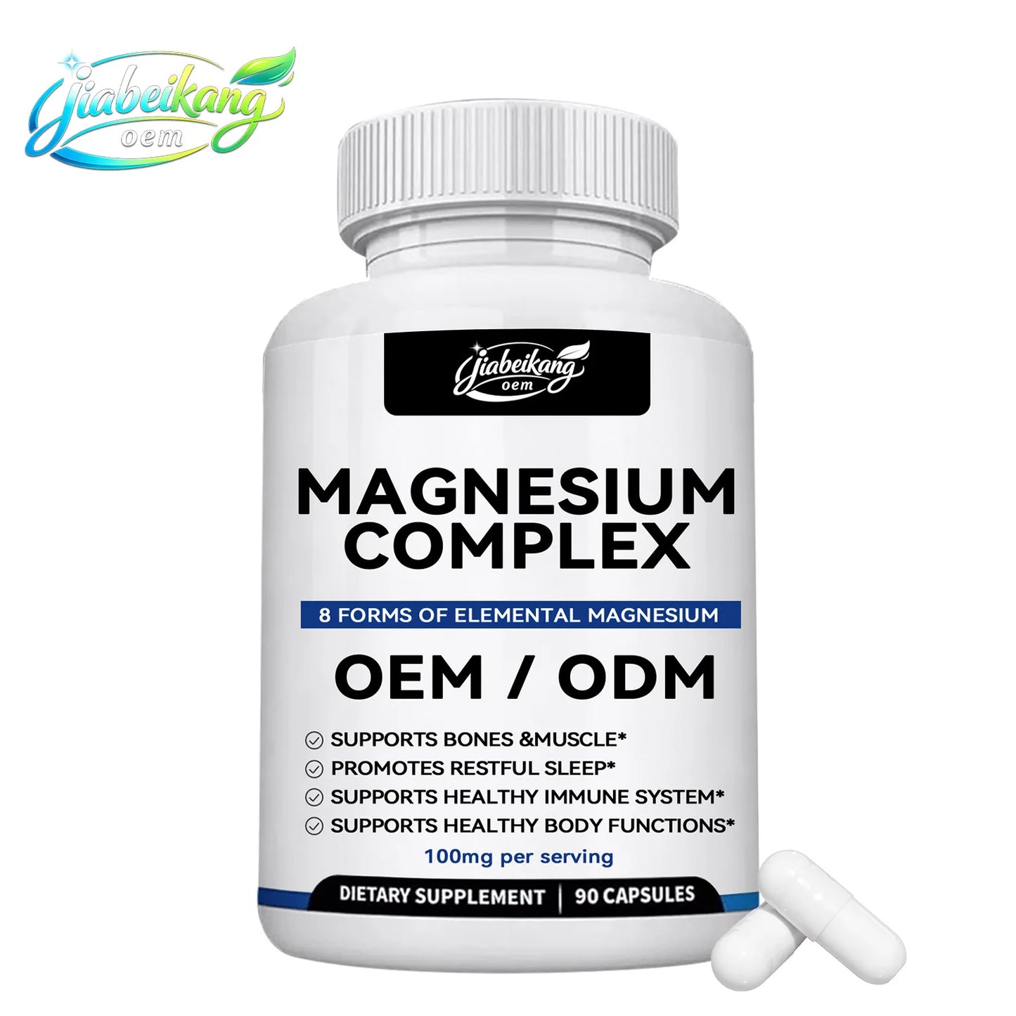 Magnesium Complex 8 Forms High Absorption Supplement 1000mg Supports Sleep Wellness OEM ODM Private Label Manufacturer