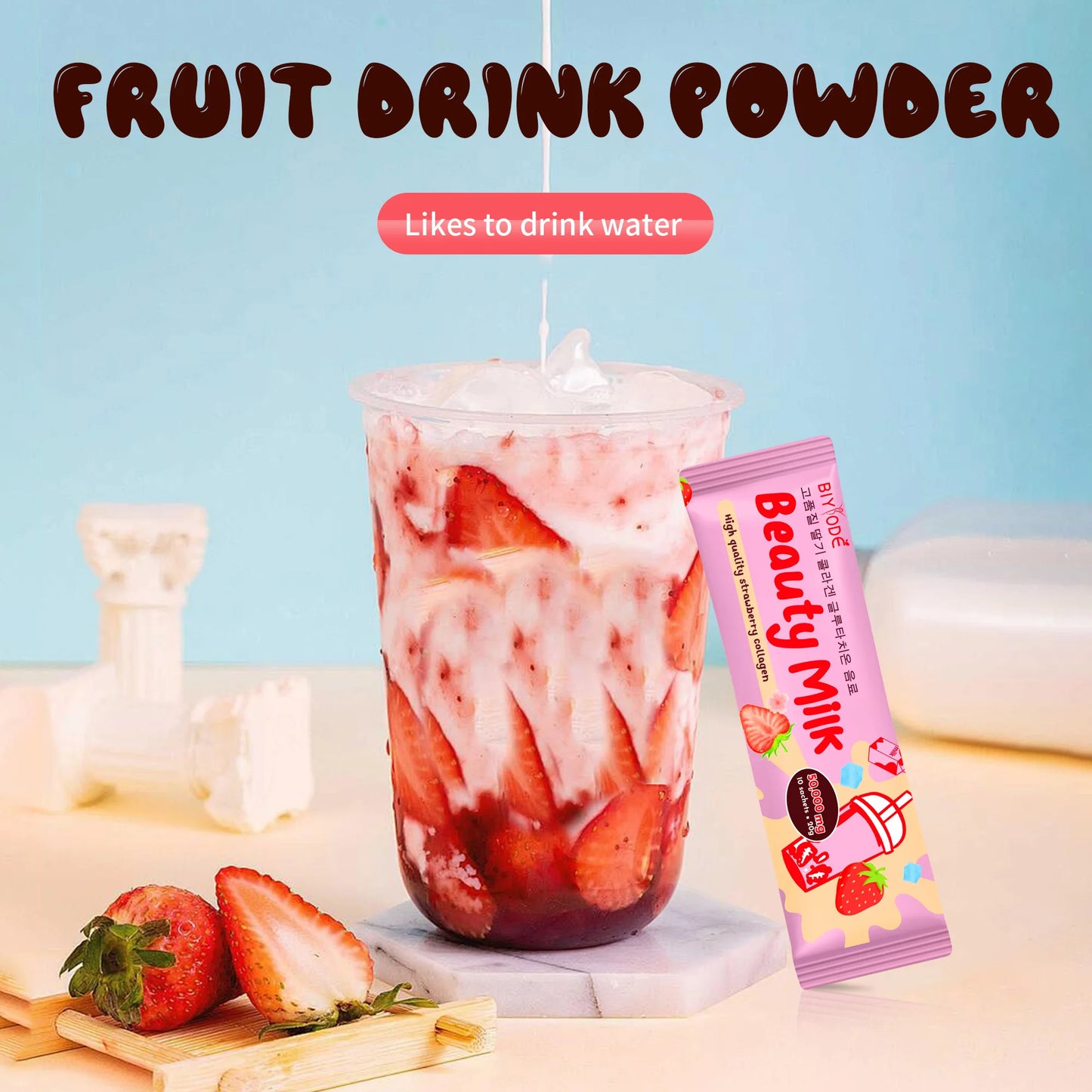 Strawberry Flavor Collagen Glutathione Beauty Shake OEM Manufacturer