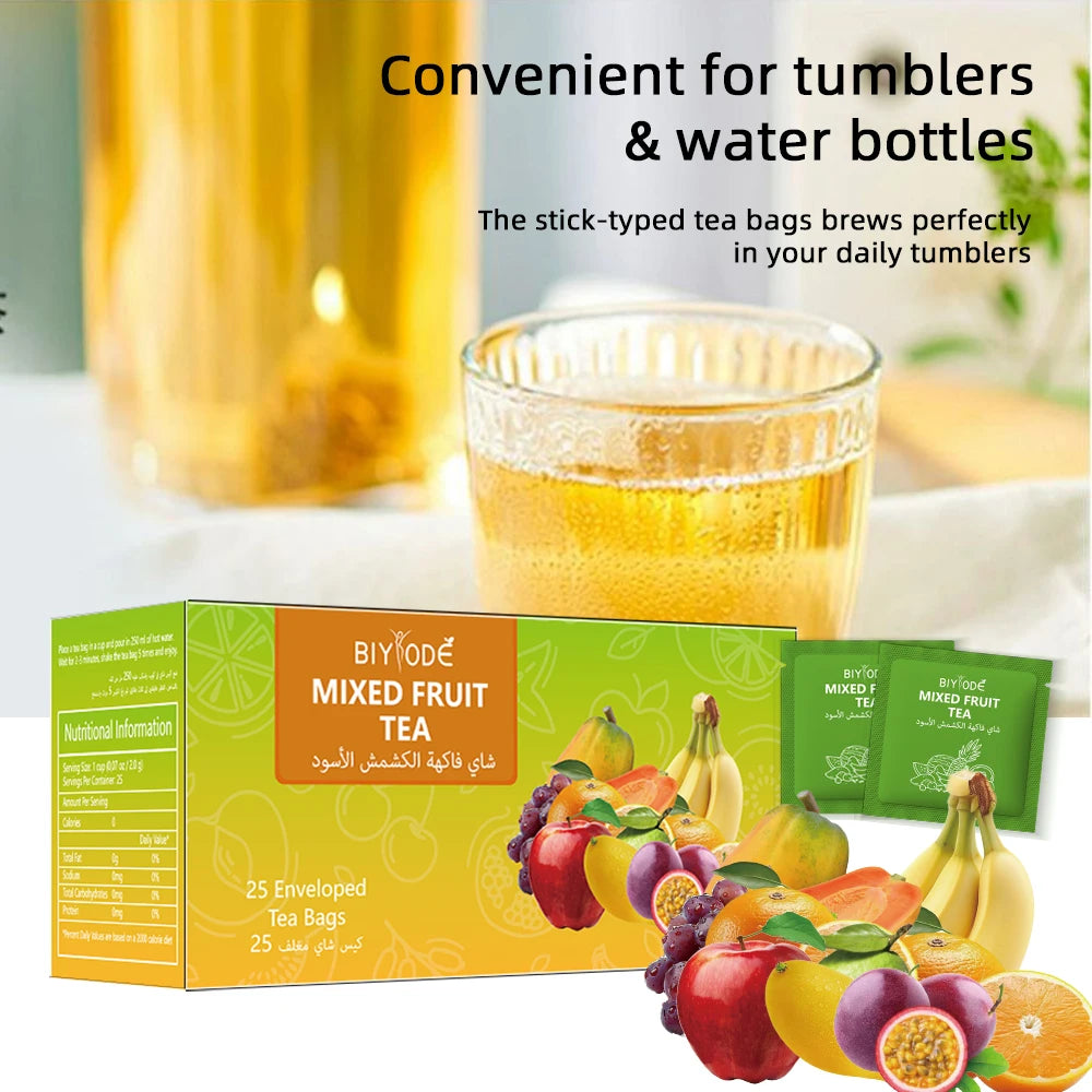 OEM ODM Custom Mixed Fruit Tea Bag Herbal Supplement Private Label Promote Metabolism Digestive Fiber Nutrient Support ISO HACCP GMP Certified