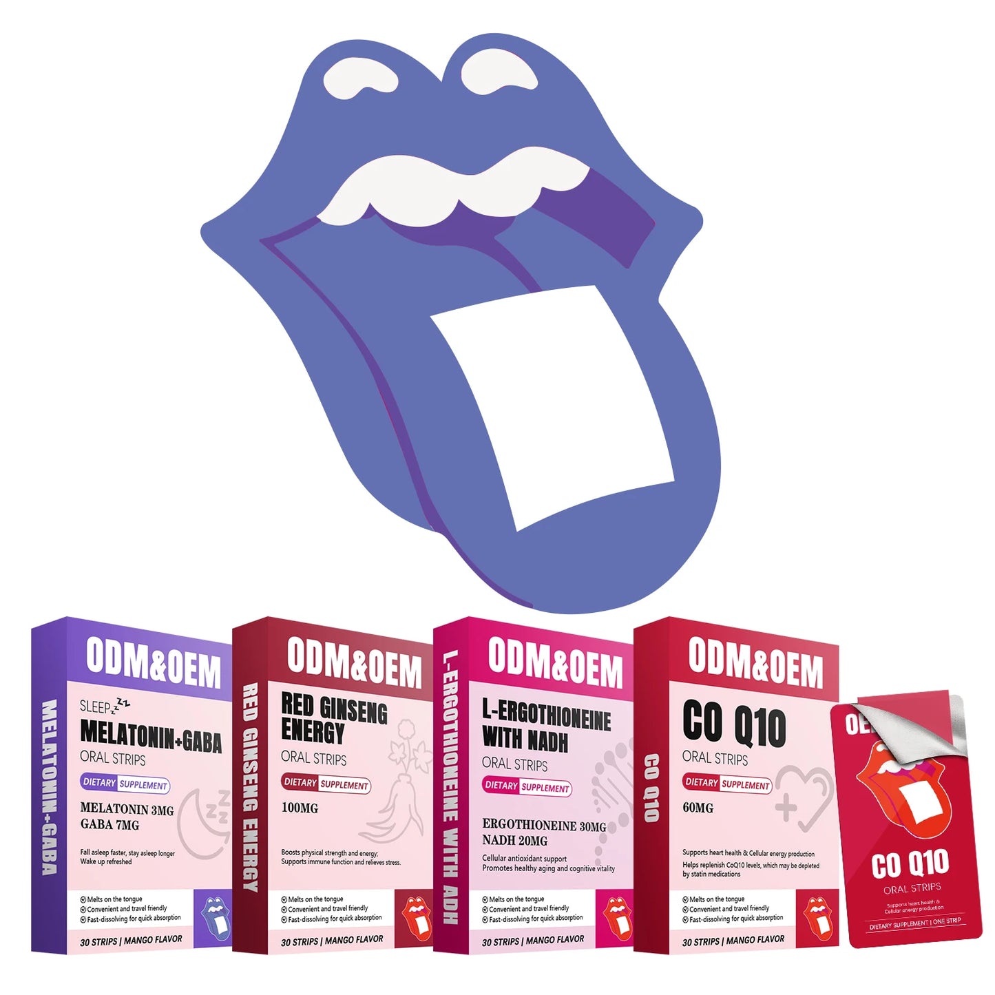 BIYODE Oral Melting Strips OEM ODM Fast Dissolving Sleep and Vitality Support Supplements