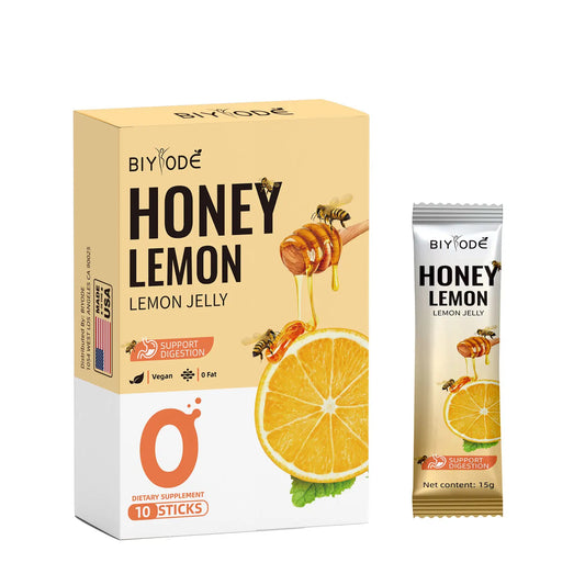 Honey Lemon Jelly Dietary Supplement Vegan 0 Fat Digestive Support Stick OEM Private Label