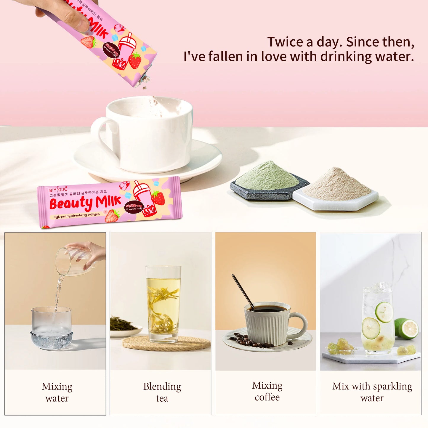 Strawberry Flavor Collagen Glutathione Beauty Shake OEM Manufacturer