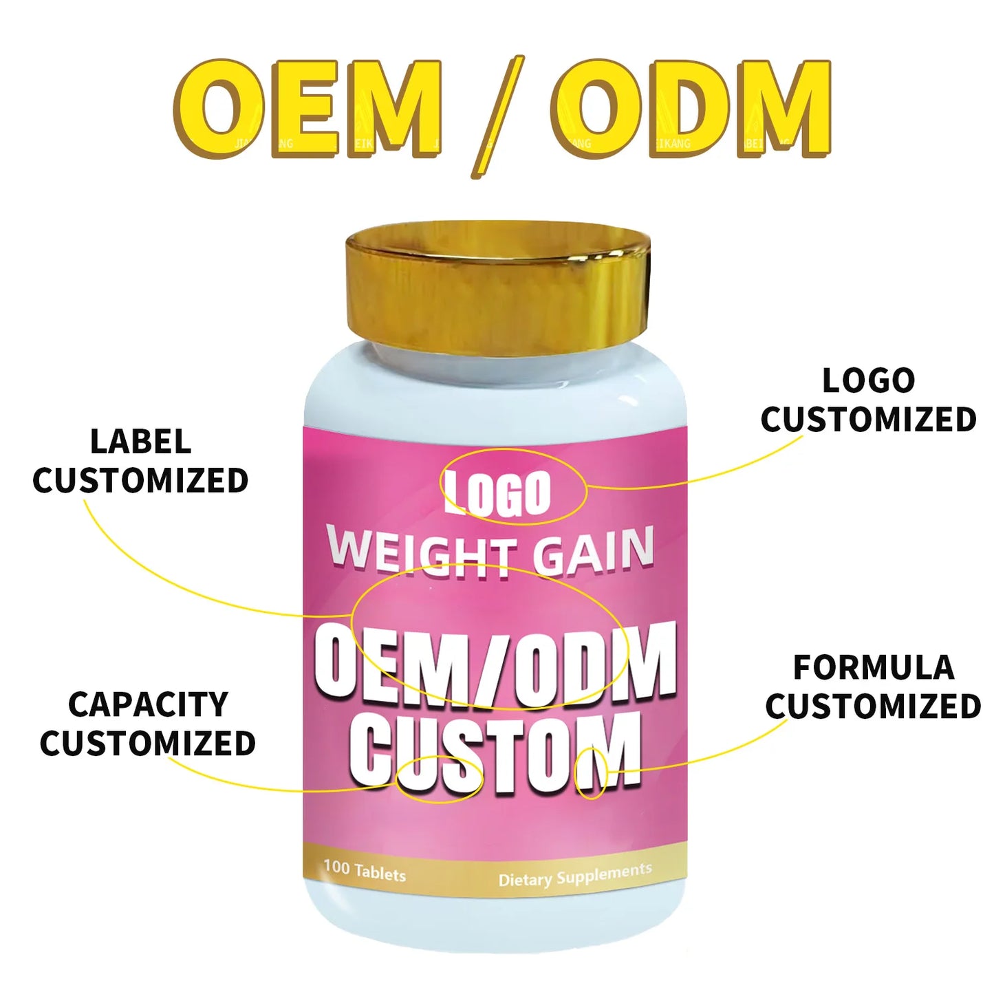 Custom Formula Women Weight Gain Tablets OEM Manufacturer for Private Label Supplement Brands