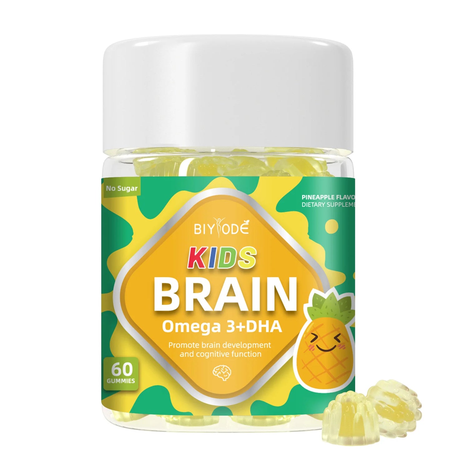 Biyode OEM Custom Children Healthcare Suppplements Kids Brain Health Omega 369 DHA Gummies