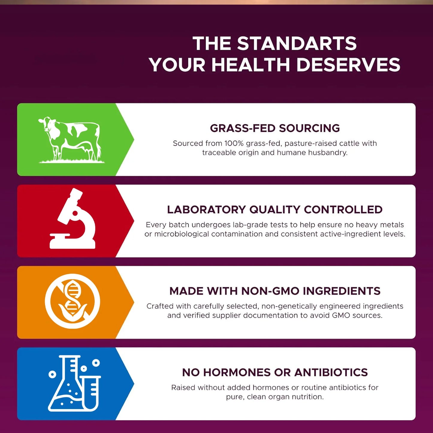 Custom Women's Beef Organ Capsules Grass-Fed Beef Liver Heart Kidney Uterus Ovary Blend OEM/ODM Dietary Supplement