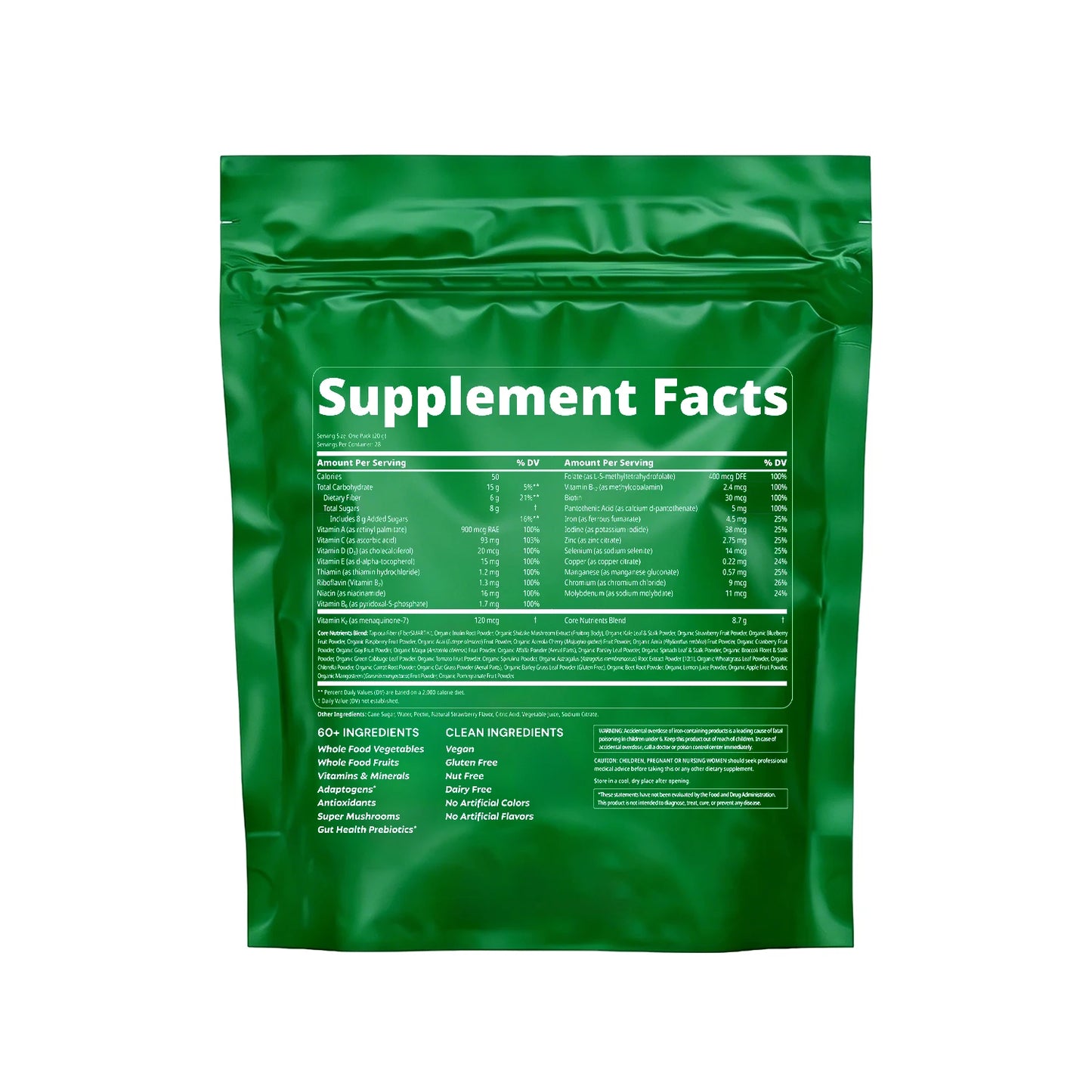 Custom Private Label Super Greens Gummies Vegan Whole Food Multivitamin Supplement with Prebiotic Fiber