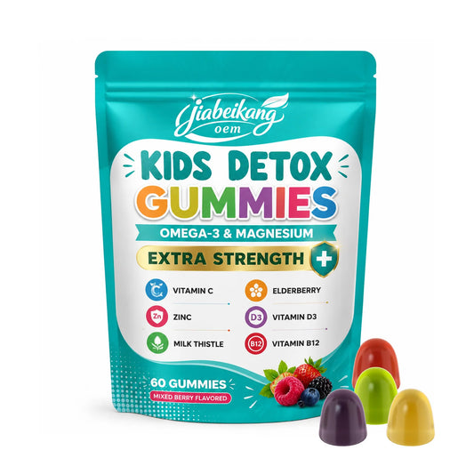 OEM Private Label Kids Nutritional Gummies Vitamin D3 B12 Magnesium Zinc Omega 3 Sugar Free Daily Wellness Supplement