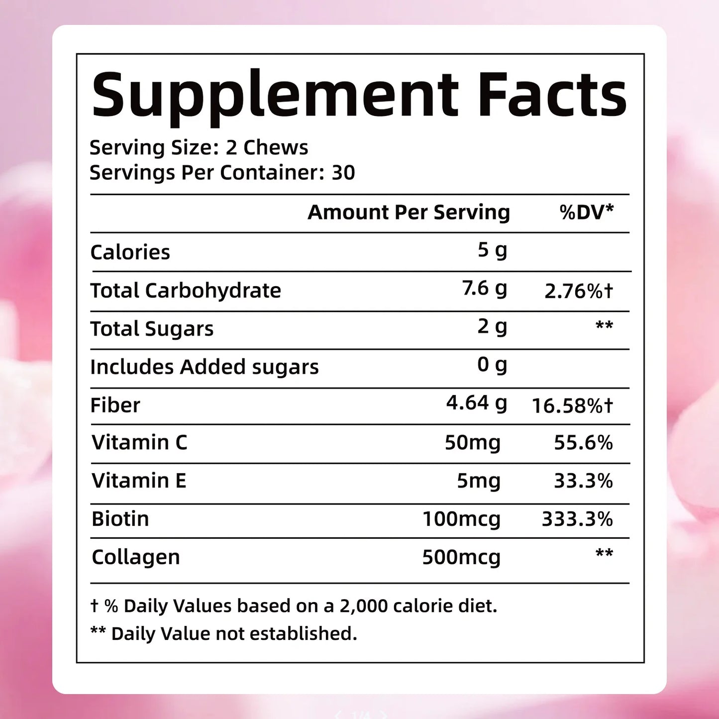 OEM Collagen Chewing Gummies Customized Beauty Supplement for Skin Hair Nails