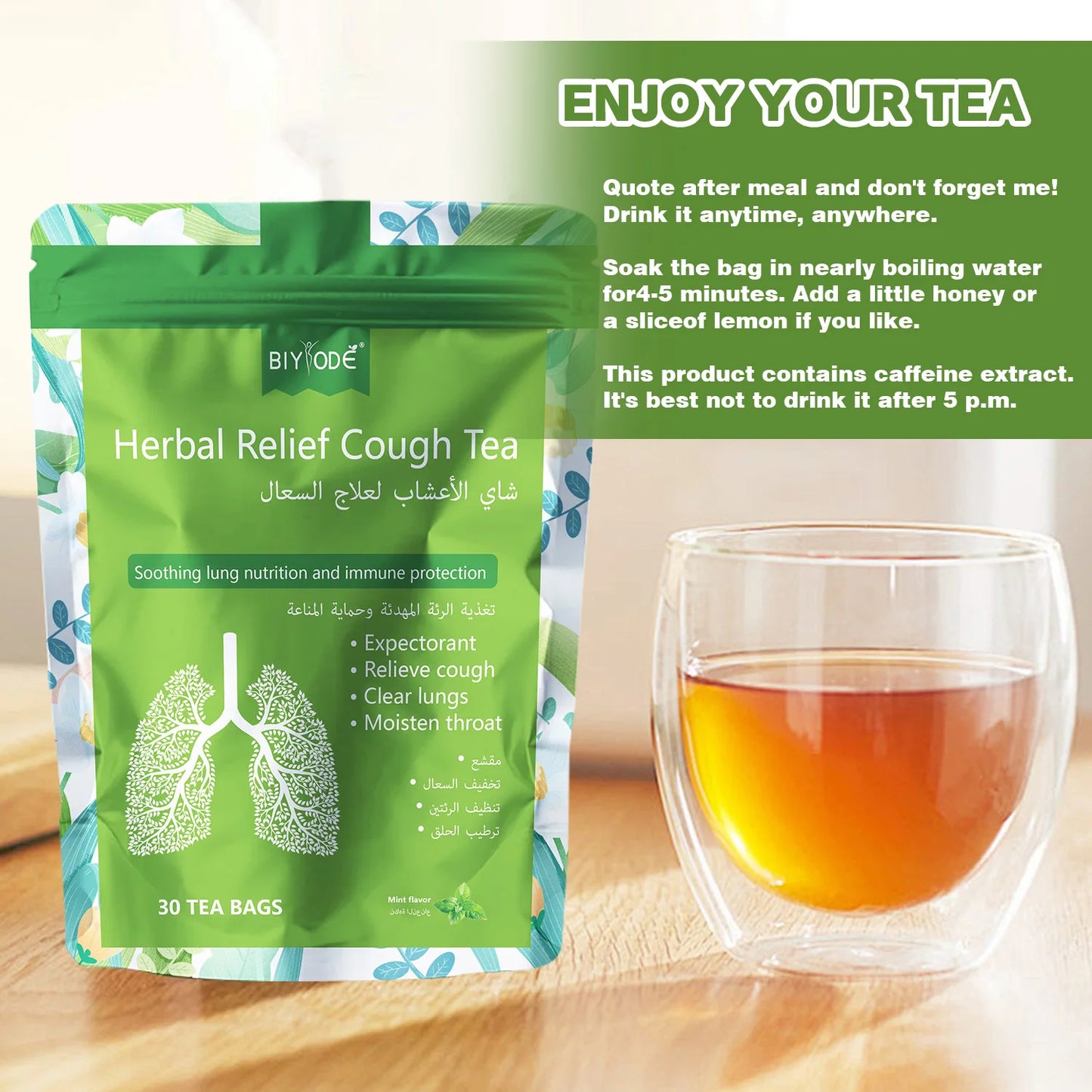 Custom Herbal Relief Cough Tea Bags Herbal Supplement OEM ODM Private Label Factory Wholesale with Platycodon Root Ginger Chrysanthemum Licorice Natural Comforting Tea Formula