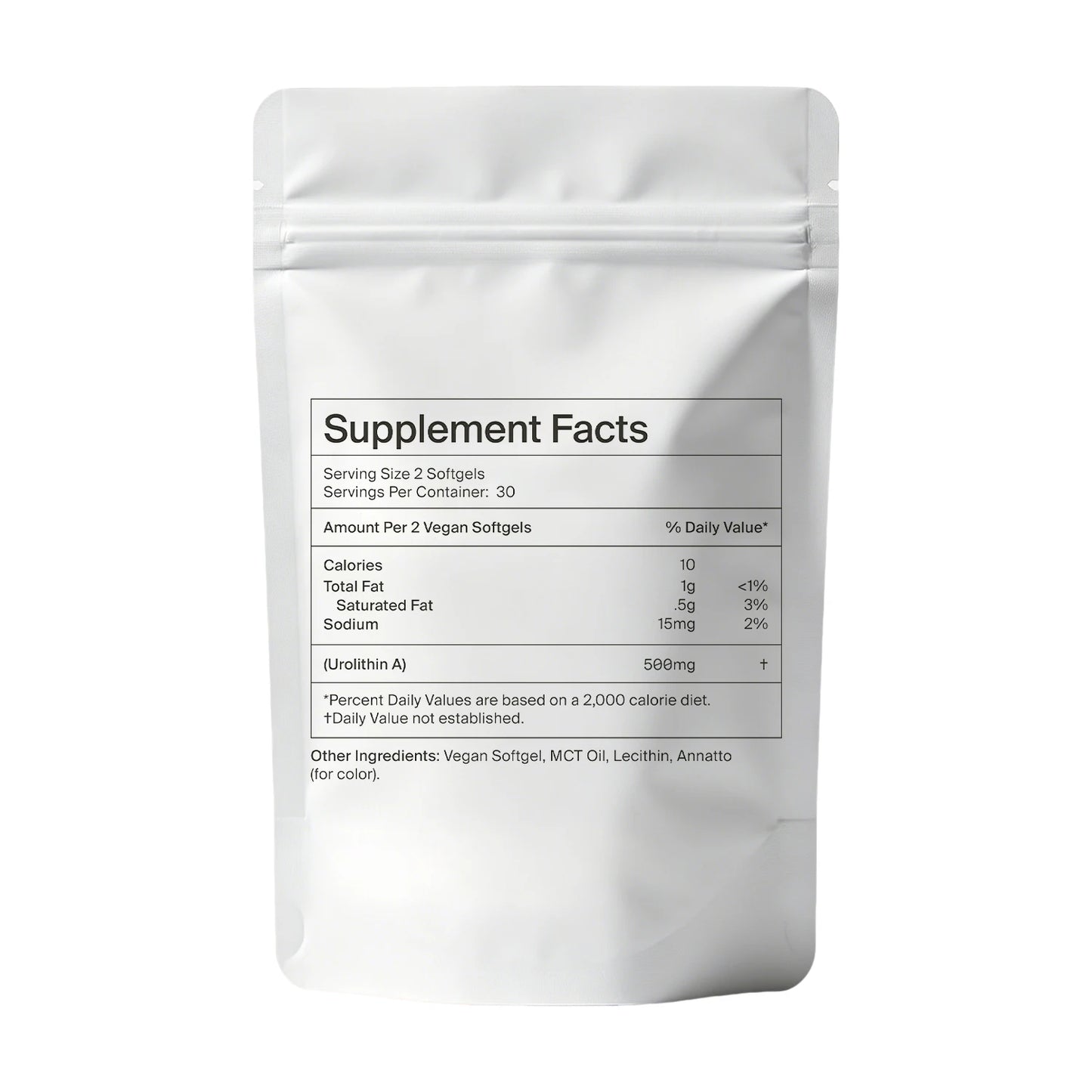 OEM Private Label Urolithin a 500mg Vegetarian Softgels Plant Based Cellular Wellness Daily Vitality Supplement