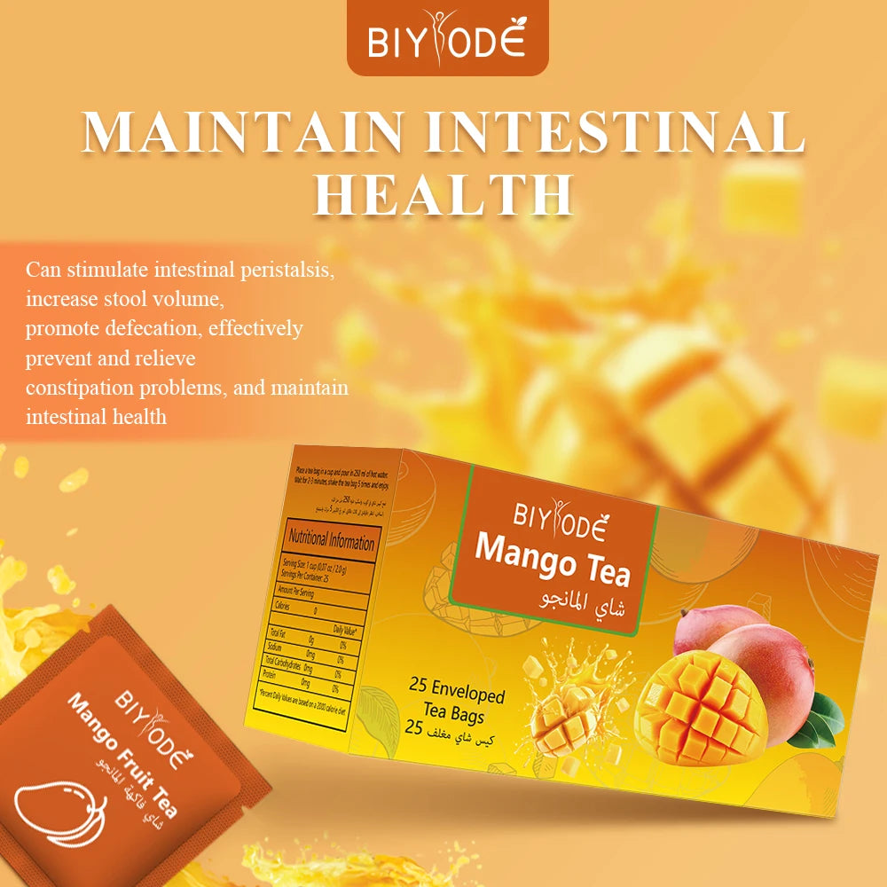 Wholesale OEM ODM Private Label Mango Tea Bag Herbal Supplement Factory Price Antioxidant Health Supplements Immune Support Metabolism Booster