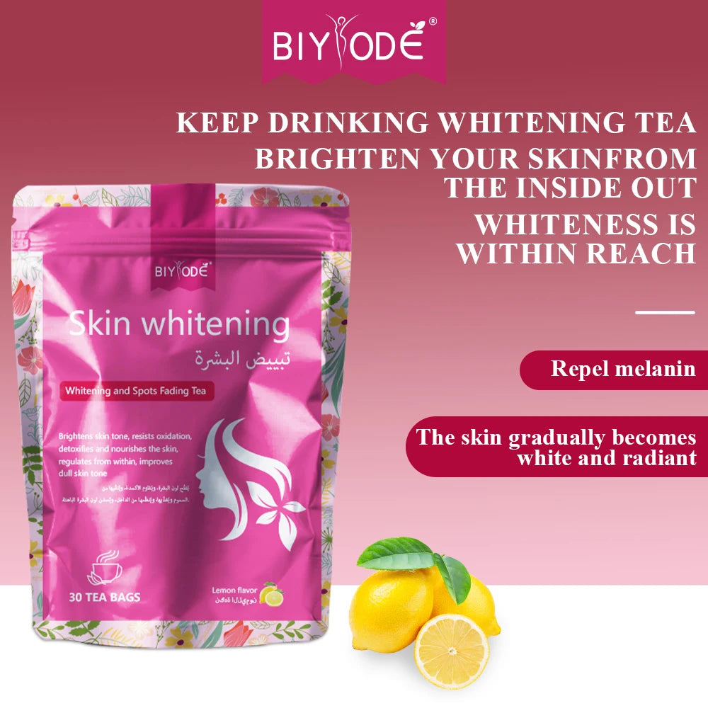 Wholesale Custom Herbal Whitening Tea OEM ODM Private Label Skin Glow Tea Beauty Radiance Herbal Antioxidant NSF HALAL GMP COA Certified Factory Supply