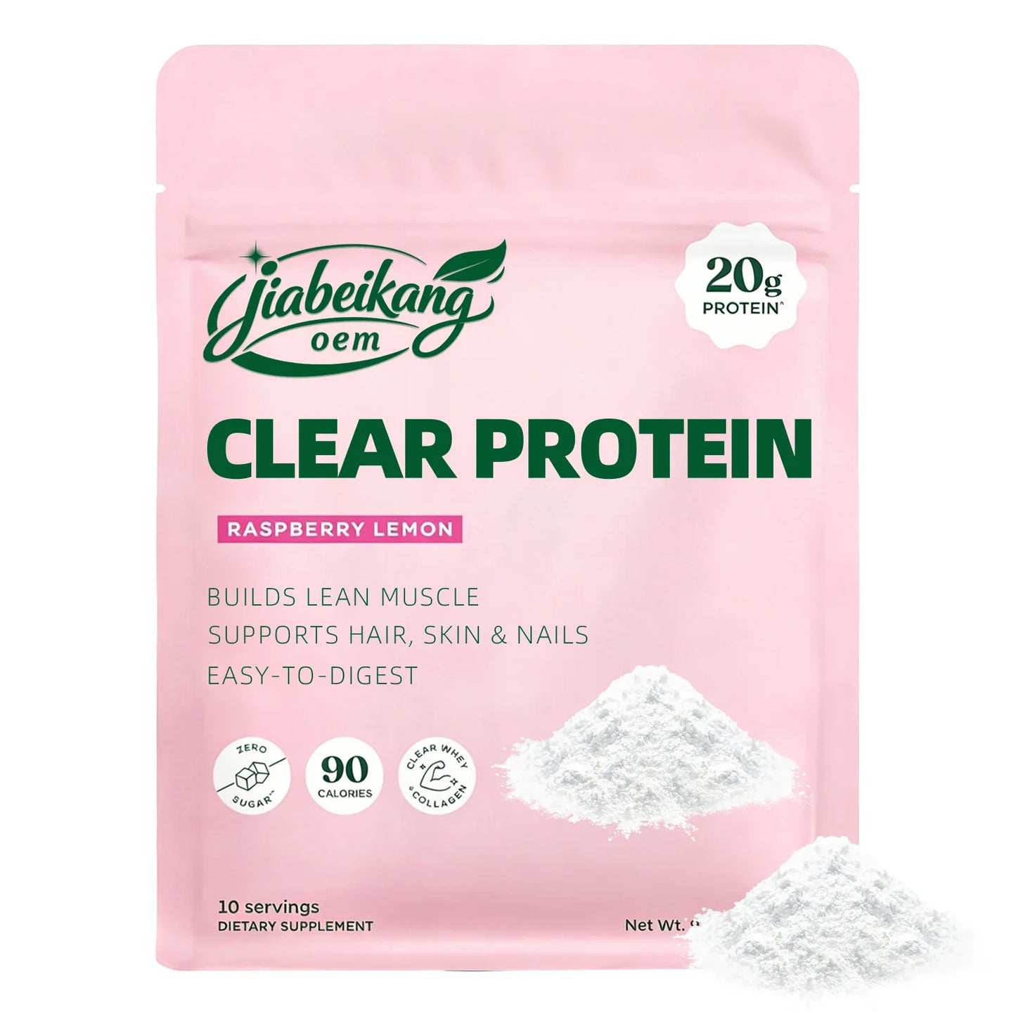 Custom Private Label Clear Whey Protein Powder Fruity Juice Style Drink Mix with Collagen Peptides for Women Wellness Support