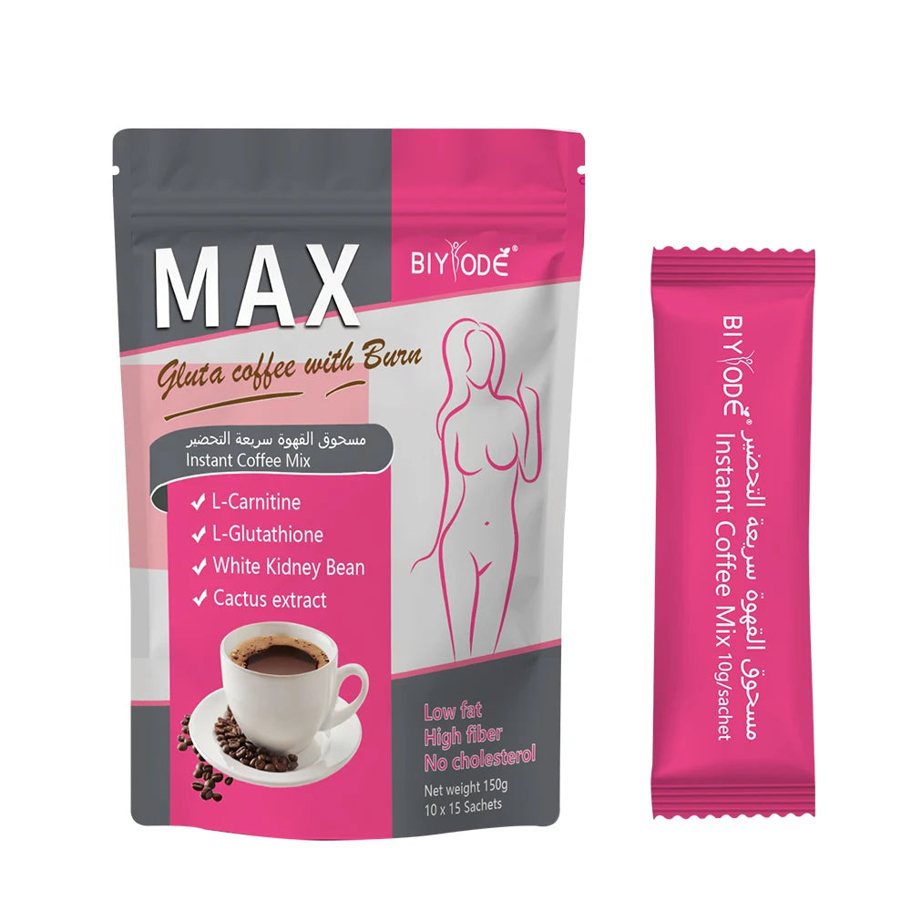 ODM Customized Max Fat Burning Coffee Herbal Supplement Enhance Metabolism Weight Management Energy Support With Collagen L-Carnitine Factory Wholesale HALAL GMP COA