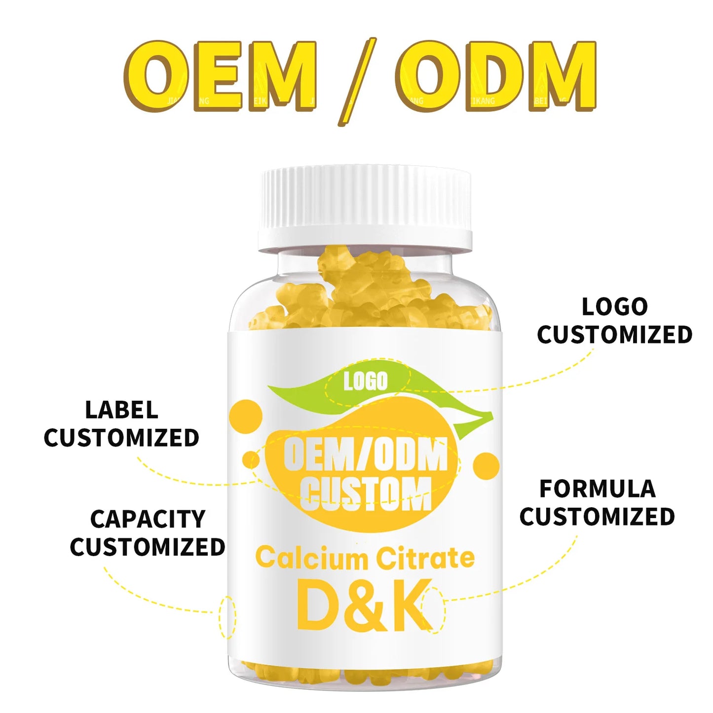 Calcium Citrate D3 K2 Supplement OEM Private Label Triple Bone Support Formula Custom Manufacturing