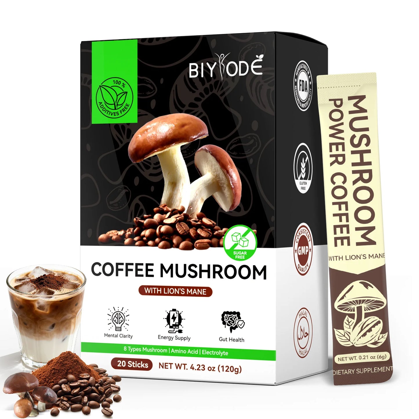 Instant Mushroom Coffee OEM Manufacturer Custom Functional Coffee Solution
