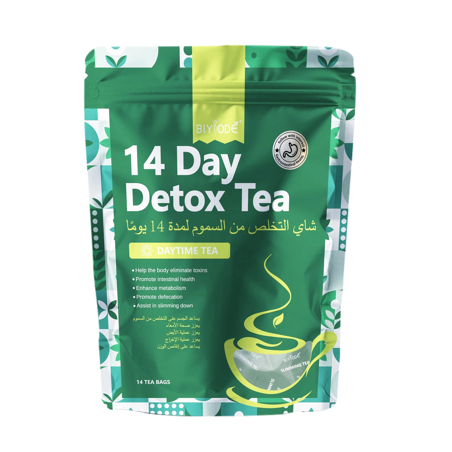 OEM ODM Private Label Detox Tea Bags with Green Tea Dandelion Root and Ginger for Metabolism Boost and Body Shaping