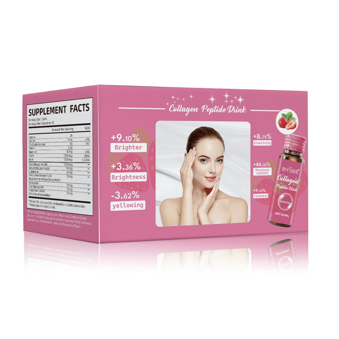 ODM Private Label Service Collagen Peptide Liquid Drink Supports Hair Skin and Nail Health