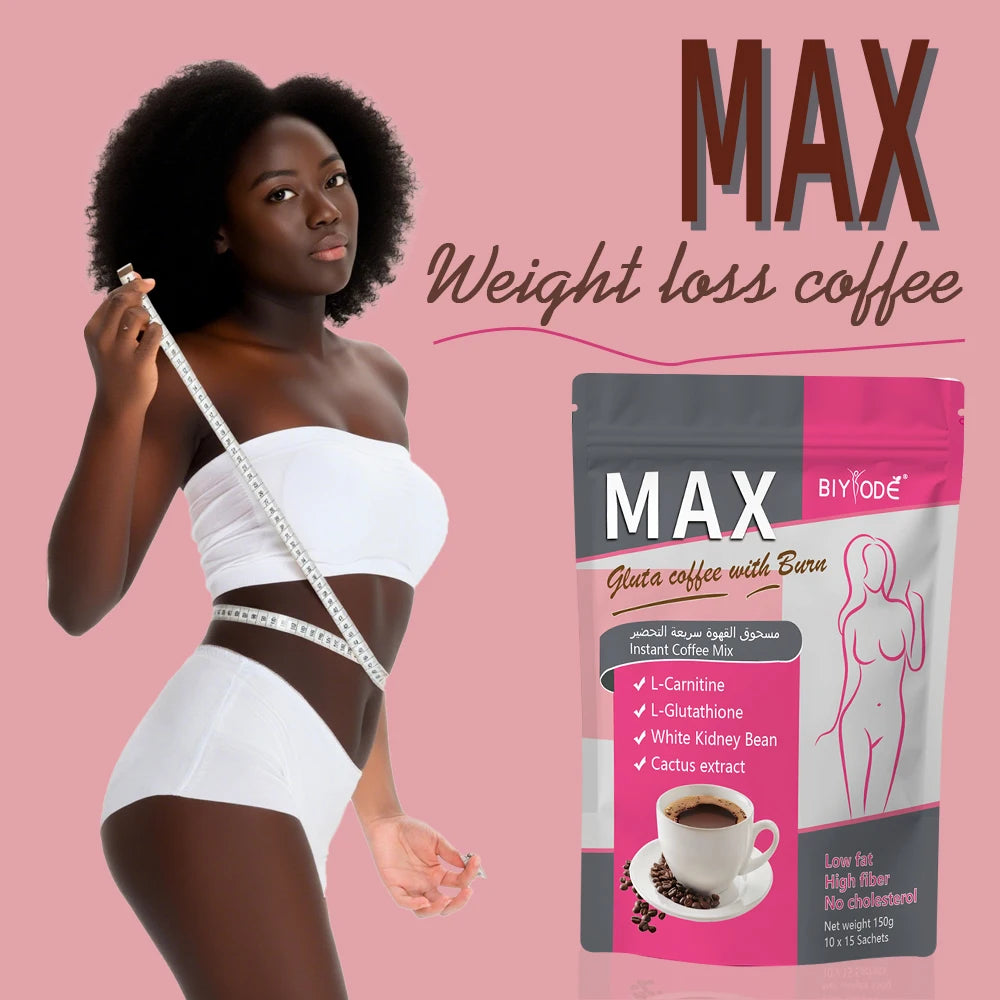 ODM Customized Max Fat Burning Coffee Herbal Supplement Enhance Metabolism Weight Management Energy Support With Collagen L-Carnitine Factory Wholesale HALAL GMP COA